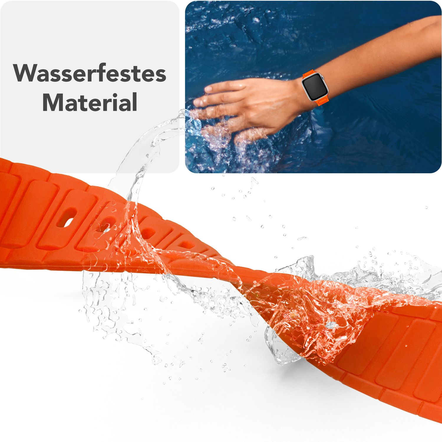 Smartwatch-Armband Silikon 3D-Struktur mintgrün 150-210 mm Steck-Pin