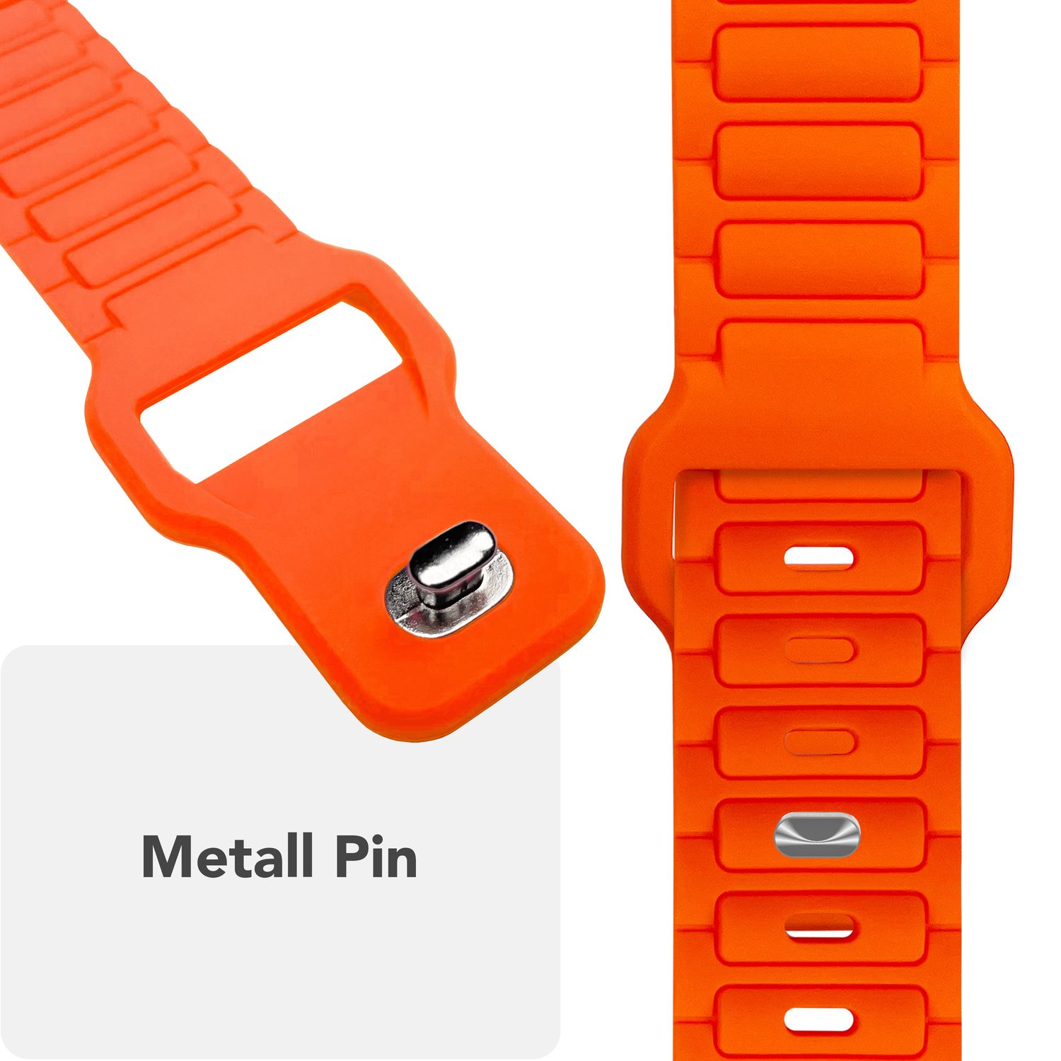 Smartwatch-Armband Silikon 3D-Struktur mintgrün 150-210 mm Steck-Pin