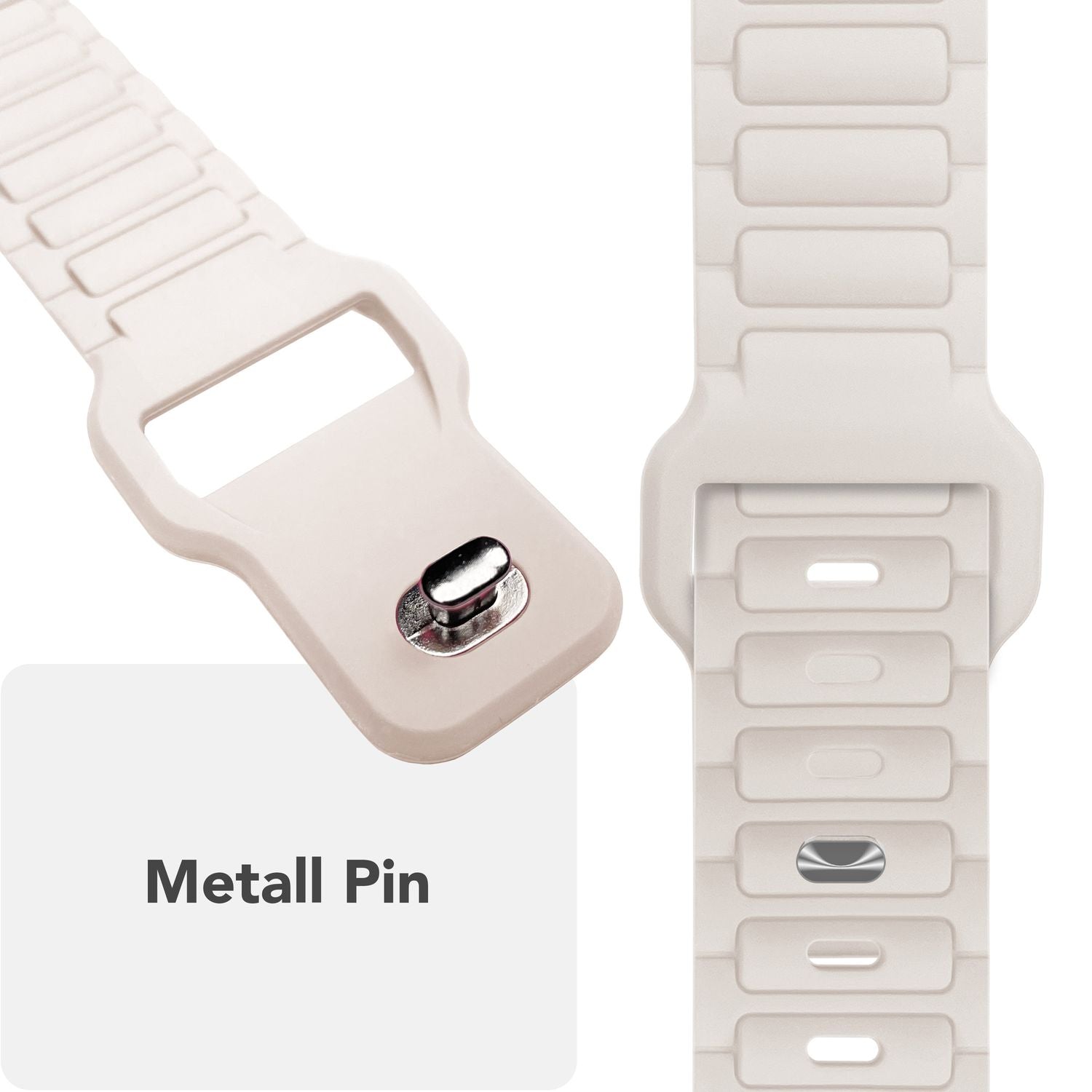 Smartwatch-Armband Silikon 3D-Struktur mintgrün 150-210 mm Steck-Pin