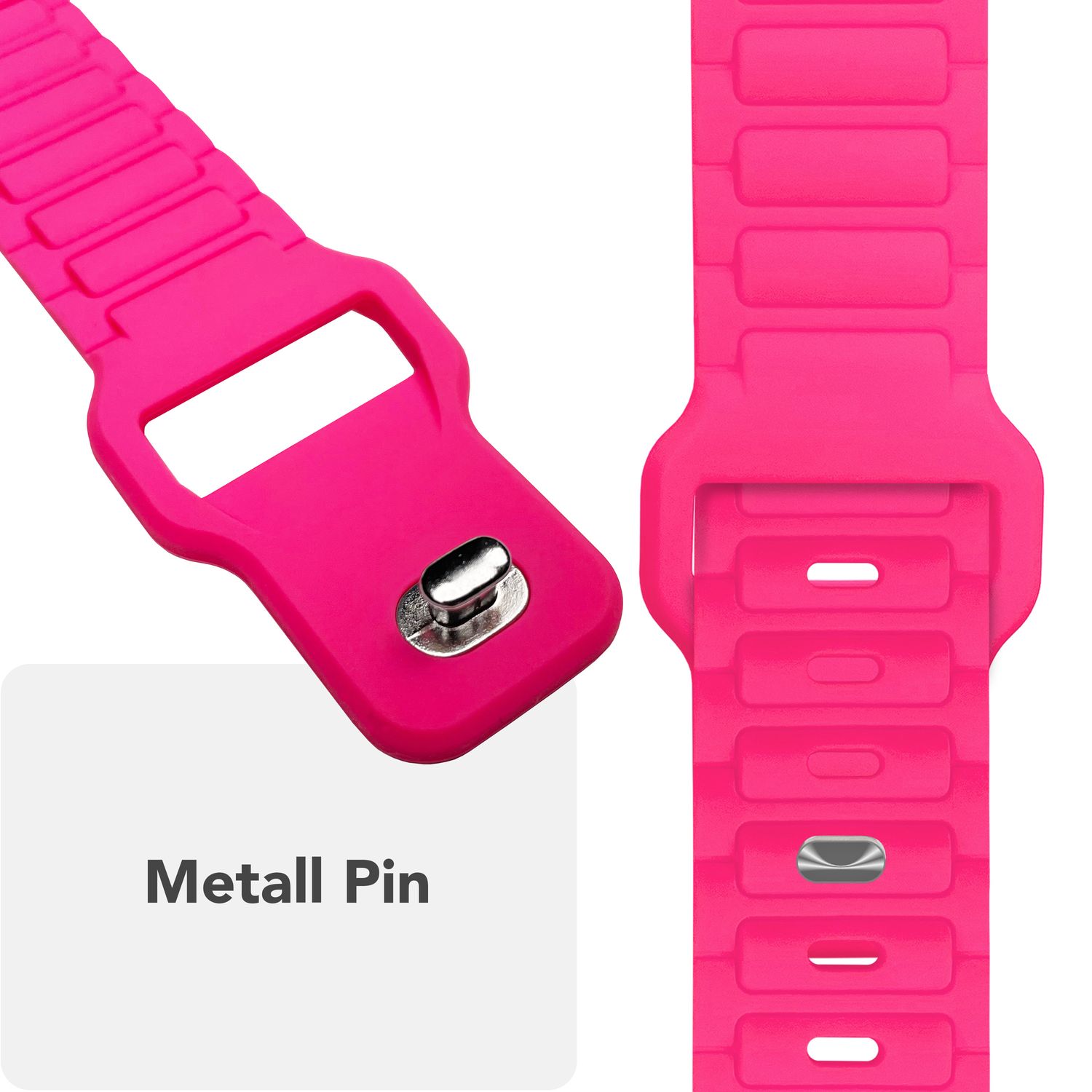 Smartwatch-Armband Silikon 3D-Struktur mintgrün 150-210 mm Steck-Pin