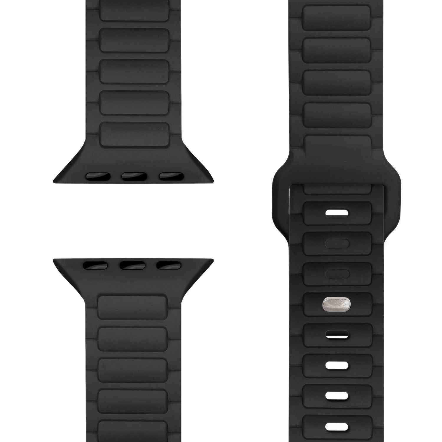 NALIA Pulse Armband für Apple Watch Series Ultra/SE/10/9/8/7/6/5/4/3/2/1, Gehäusegröße 42/44/45/46/49mm, 3D Textur Silikon Sportarmband mit Steck-Pin Verschluss