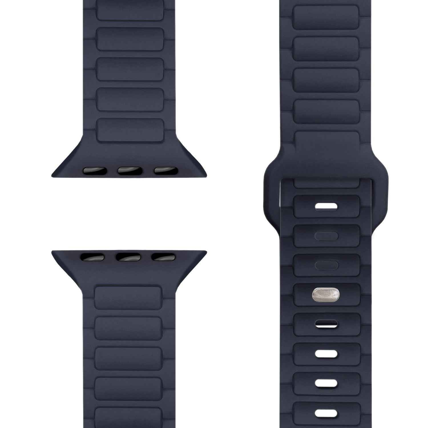 NALIA Pulse Armband für Apple Watch Series Ultra/SE/10/9/8/7/6/5/4/3/2/1, Gehäusegröße 42/44/45/46/49mm, 3D Textur Silikon Sportarmband mit Steck-Pin Verschluss