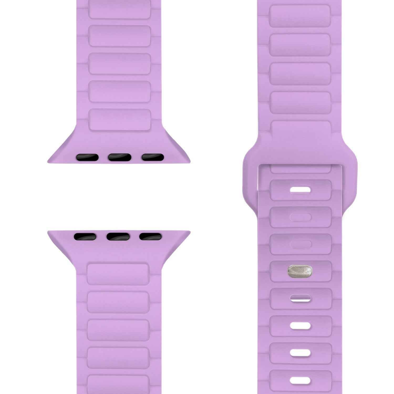 NALIA Pulse Armband für Apple Watch Series Ultra/SE/10/9/8/7/6/5/4/3/2/1, Gehäusegröße 42/44/45/46/49mm, 3D Textur Silikon Sportarmband mit Steck-Pin Verschluss