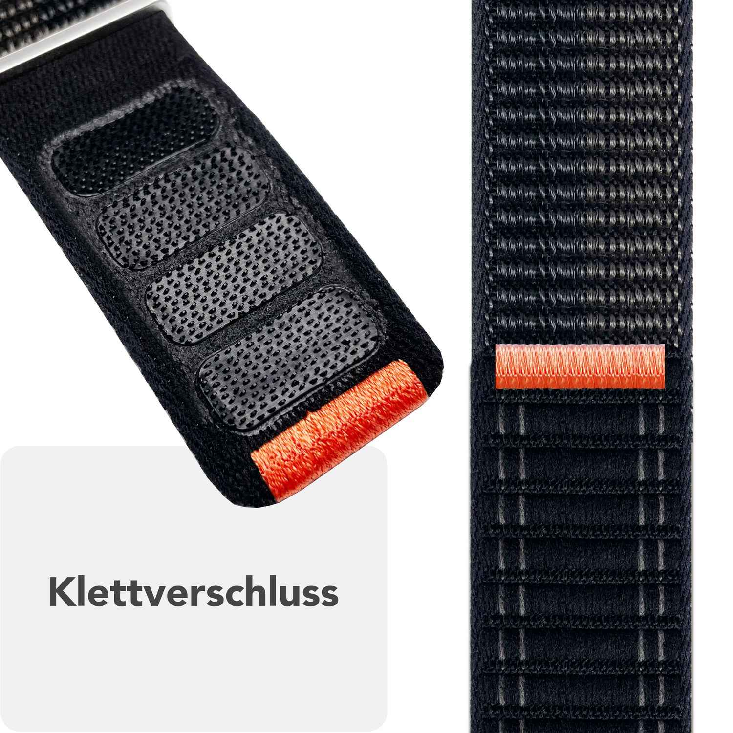 NALIA Evolv Armband für Apple Watch SE/10/9/8/7/6/5/4/3/2/1, Gehäusegröße 38/40/41/42mm, Gewebtes Stoffband Elastisches Nylon Uhrenband mit Klettverschluss