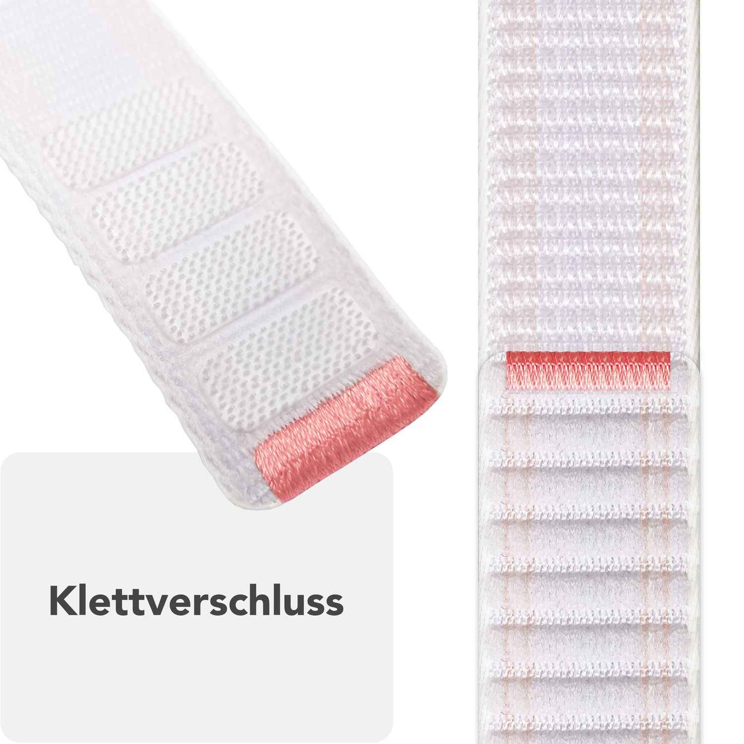 NALIA Evolv Armband für Apple Watch Ultra/SE/10/9/8/7/6/5/4/3/2/1, Gehäusegröße 42/44/45/46/49mm, Gewebtes Stoffband Elastisches Nylon Uhrenband mit Klettverschluss