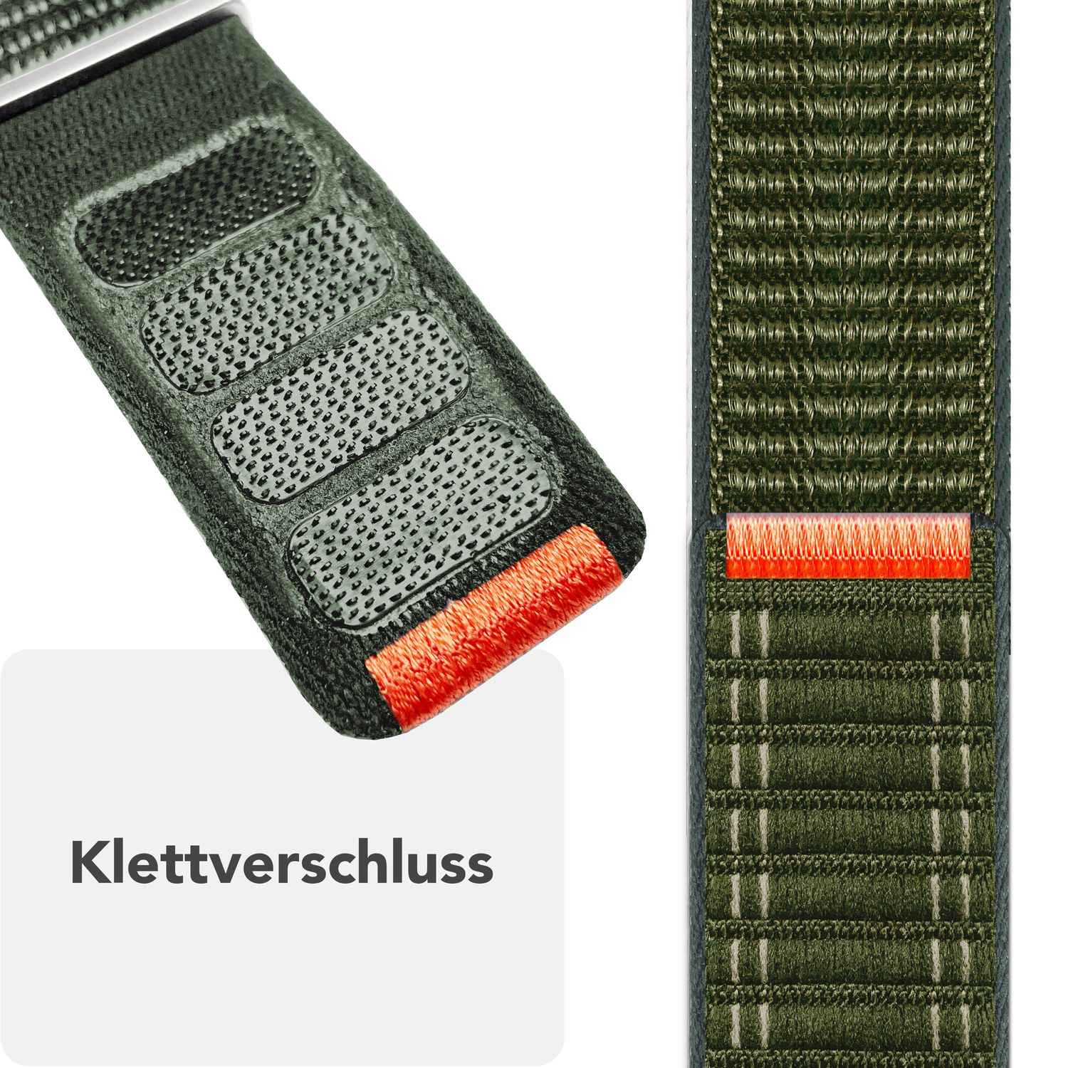NALIA Evolv Armband für Apple Watch Ultra/SE/10/9/8/7/6/5/4/3/2/1, Gehäusegröße 42/44/45/46/49mm, Gewebtes Stoffband Elastisches Nylon Uhrenband mit Klettverschluss