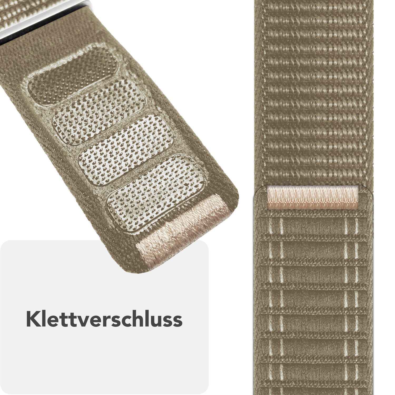 NALIA Evolv Armband für Apple Watch Ultra/SE/10/9/8/7/6/5/4/3/2/1, Gehäusegröße 42/44/45/46/49mm, Gewebtes Stoffband Elastisches Nylon Uhrenband mit Klettverschluss