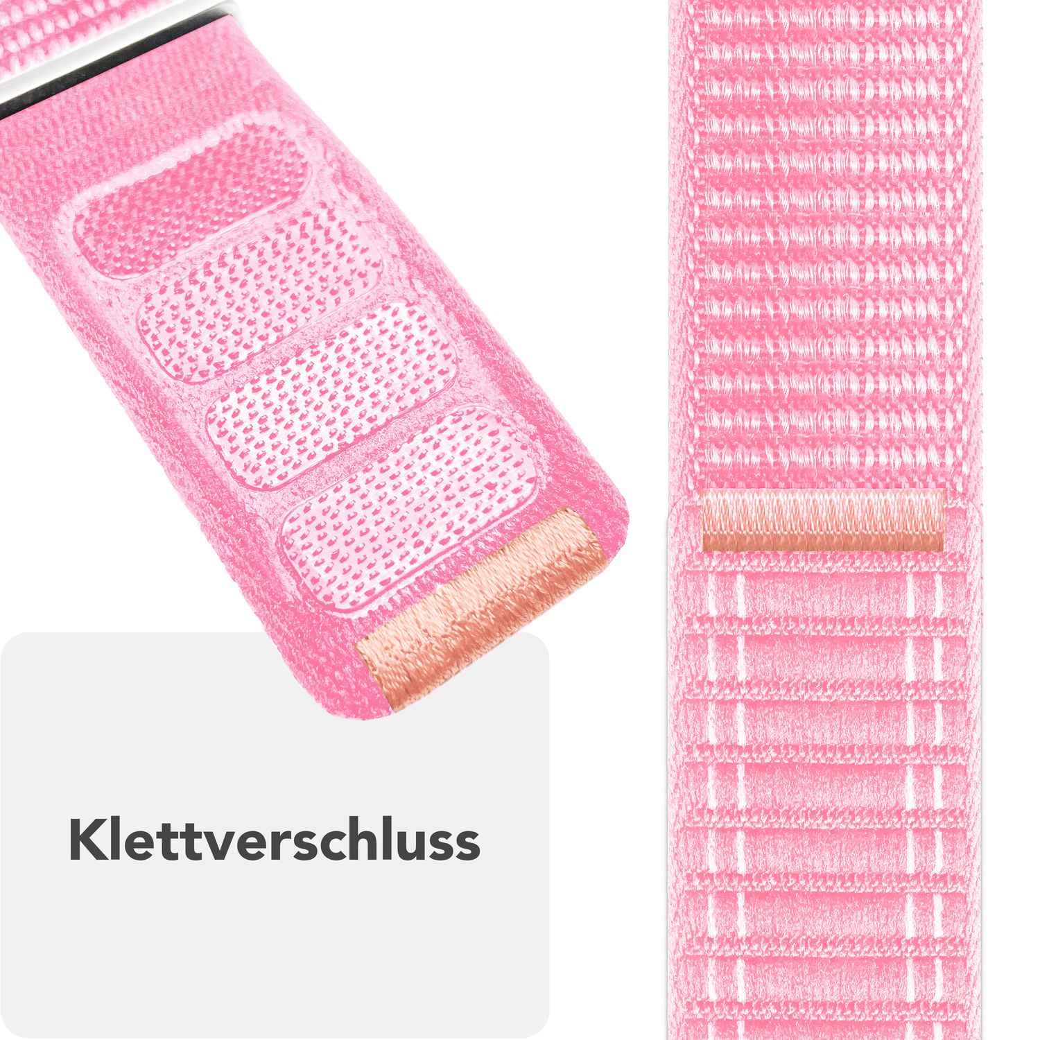NALIA Evolv Armband für Apple Watch Ultra/SE/10/9/8/7/6/5/4/3/2/1, Gehäusegröße 42/44/45/46/49mm, Gewebtes Stoffband Elastisches Nylon Uhrenband mit Klettverschluss