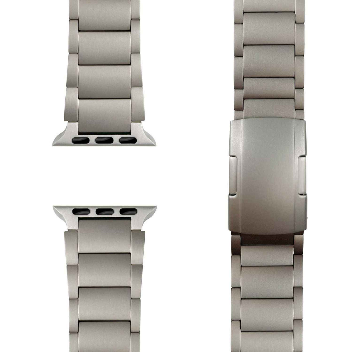 NALIA Argon Titan Armband für Apple Watch Ultra/SE/10/9/8/7/6/5/4/3/2/1, Gehäusegröße 42/44/45/46/49mm, Rostfreies Metall Ersatzarmband mit Faltschließe