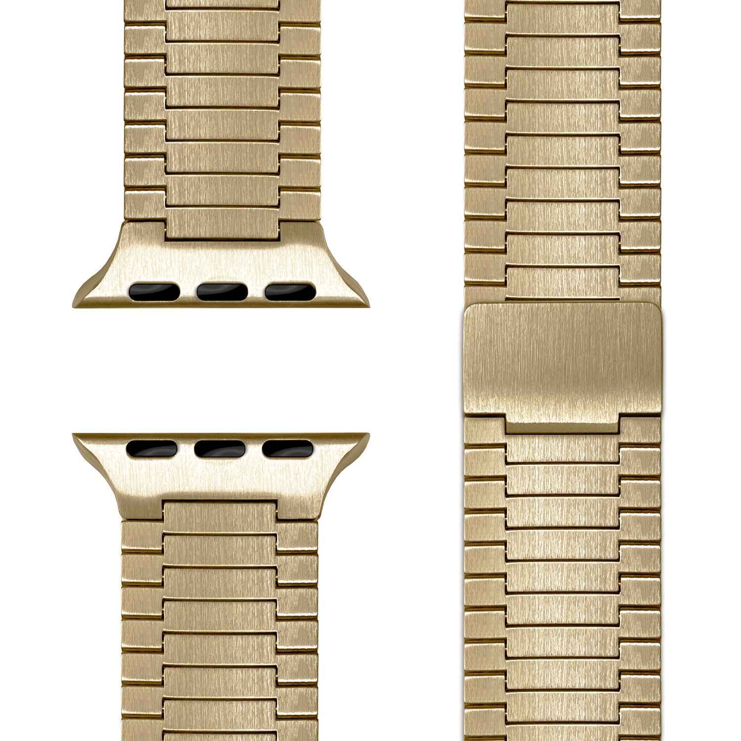 NALIA Chronos Edelstahl Armband für Apple Watch SE/10/9/8/7/6/5/4/3/2/1, Gehäusegröße 38/40/41/42mm, Magnetisches Metall Loop Ersatzarmband