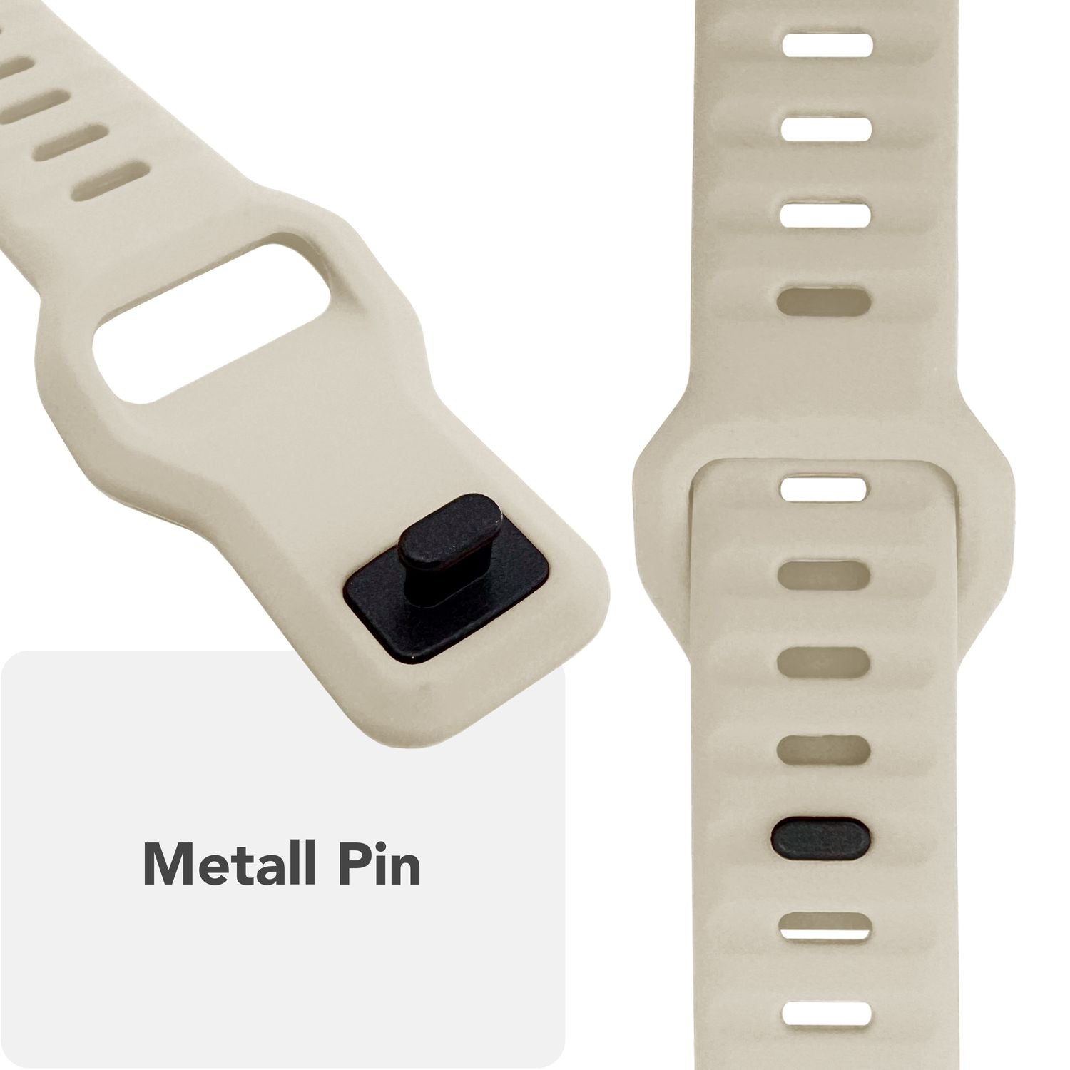 Smartwatch-Armband Silikon blau strukturiert für Apple Watch 38-42 mm