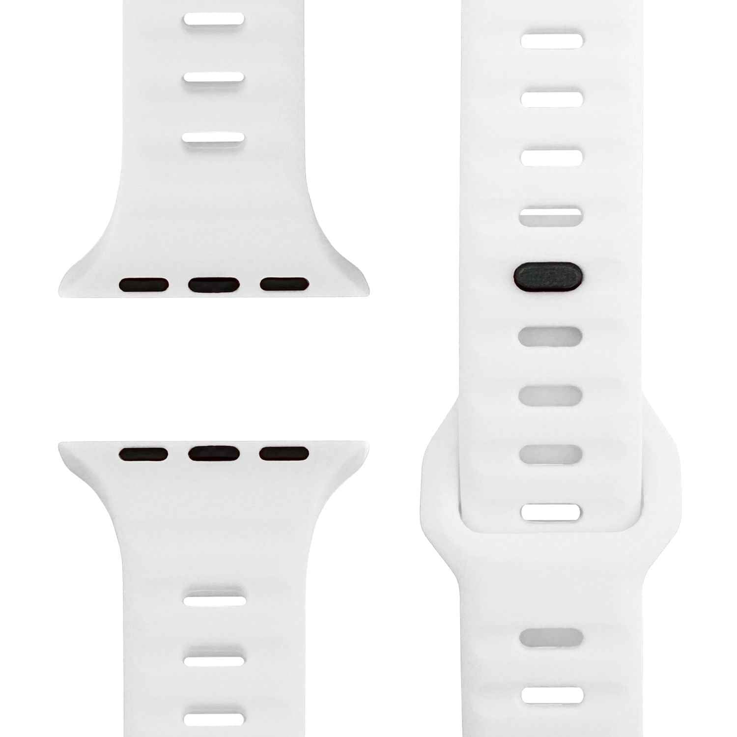 NALIA Motion Armband für Apple Watch SE/10/9/8/7/6/5/4/3/2/1, Gehäusegröße 38/40/41/42mm, Soft Silikon Ersatz Sportarmband mit Steck-Pin Verschluss