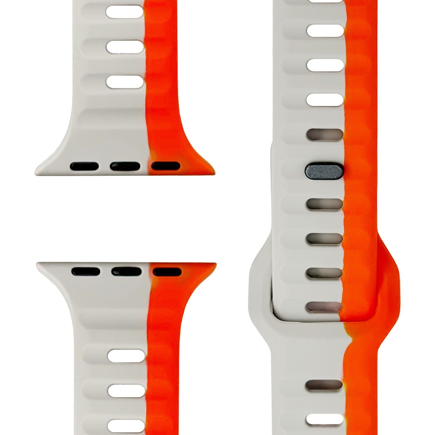 Smartwatch-Armband Silikon blau strukturiert für Apple Watch 38-42 mm