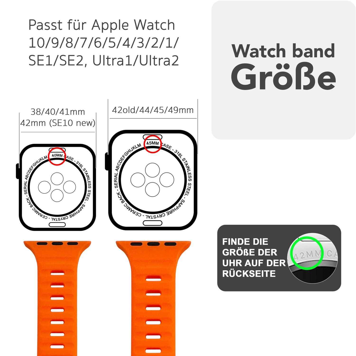 NALIA Motion Armband für Apple Watch SE/10/9/8/7/6/5/4/3/2/1, Gehäusegröße 38/40/41/42mm, Soft Silikon Ersatz Sportarmband mit Steck-Pin Verschluss