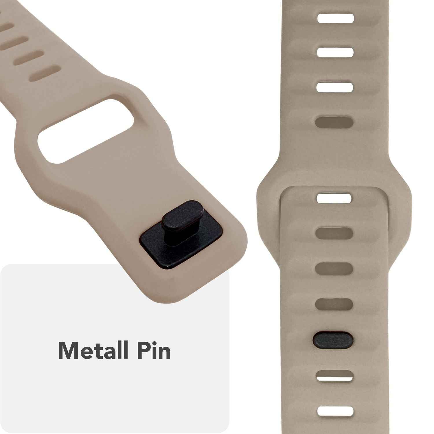 NALIA Motion Armband für Apple Watch SE/10/9/8/7/6/5/4/3/2/1, Gehäusegröße 38/40/41/42mm, Soft Silikon Ersatz Sportarmband mit Steck-Pin Verschluss