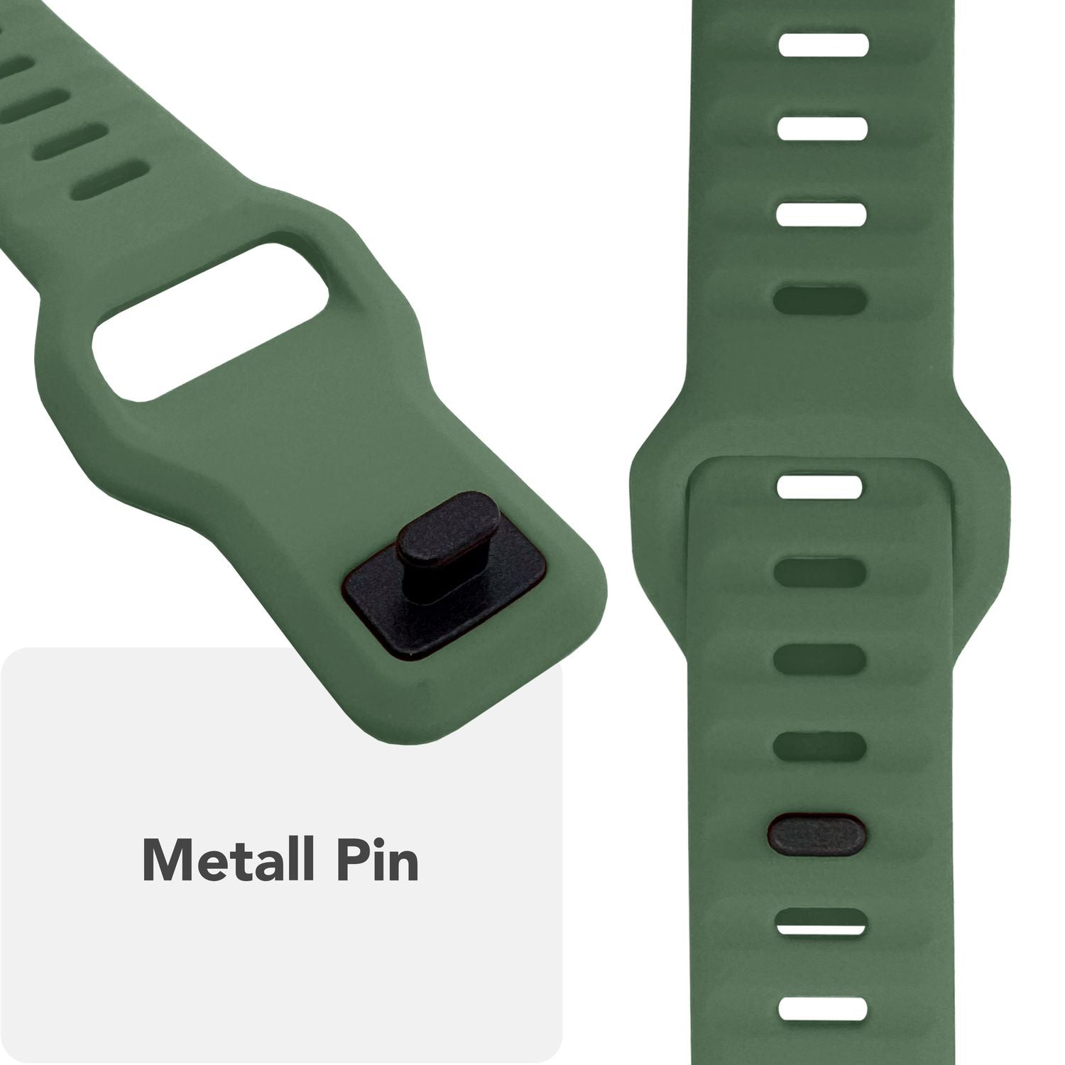 Smartwatch-Armband Silikon blau strukturiert für Apple Watch 38-42 mm