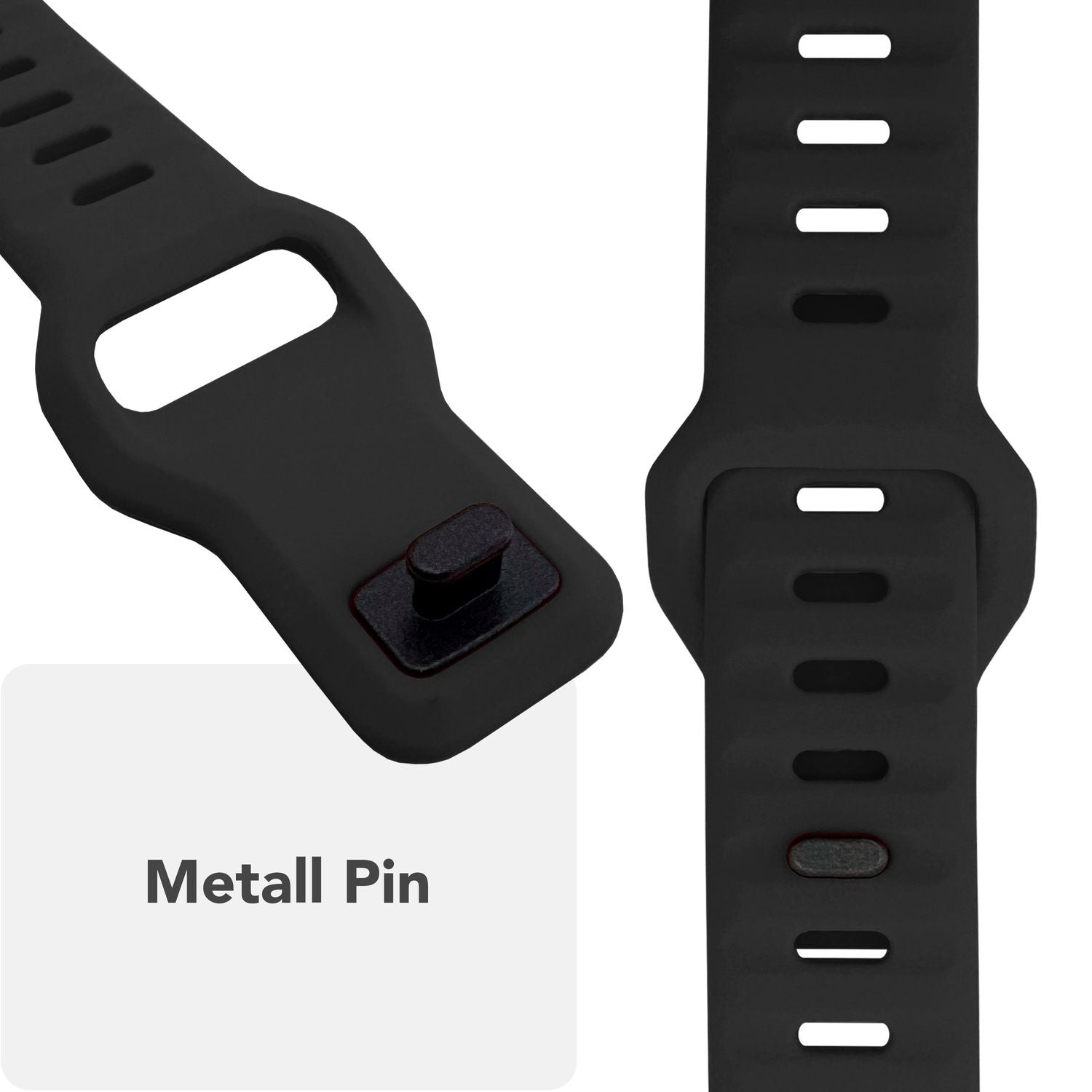 Smartwatch-Armband Silikon blau strukturiert für Apple Watch 38-42 mm