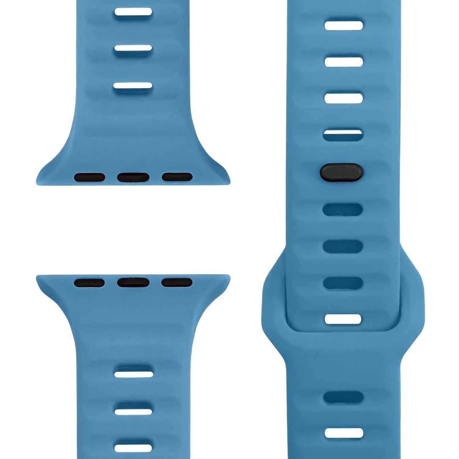 NALIA Motion Armband für Apple Watch Ultra/SE/10/9/8/7/6/5/4/3/2/1, Gehäusegröße 42/44/45/46/49mm, Soft Silikon Ersatz Sportarmband mit Steck-Pin Verschluss