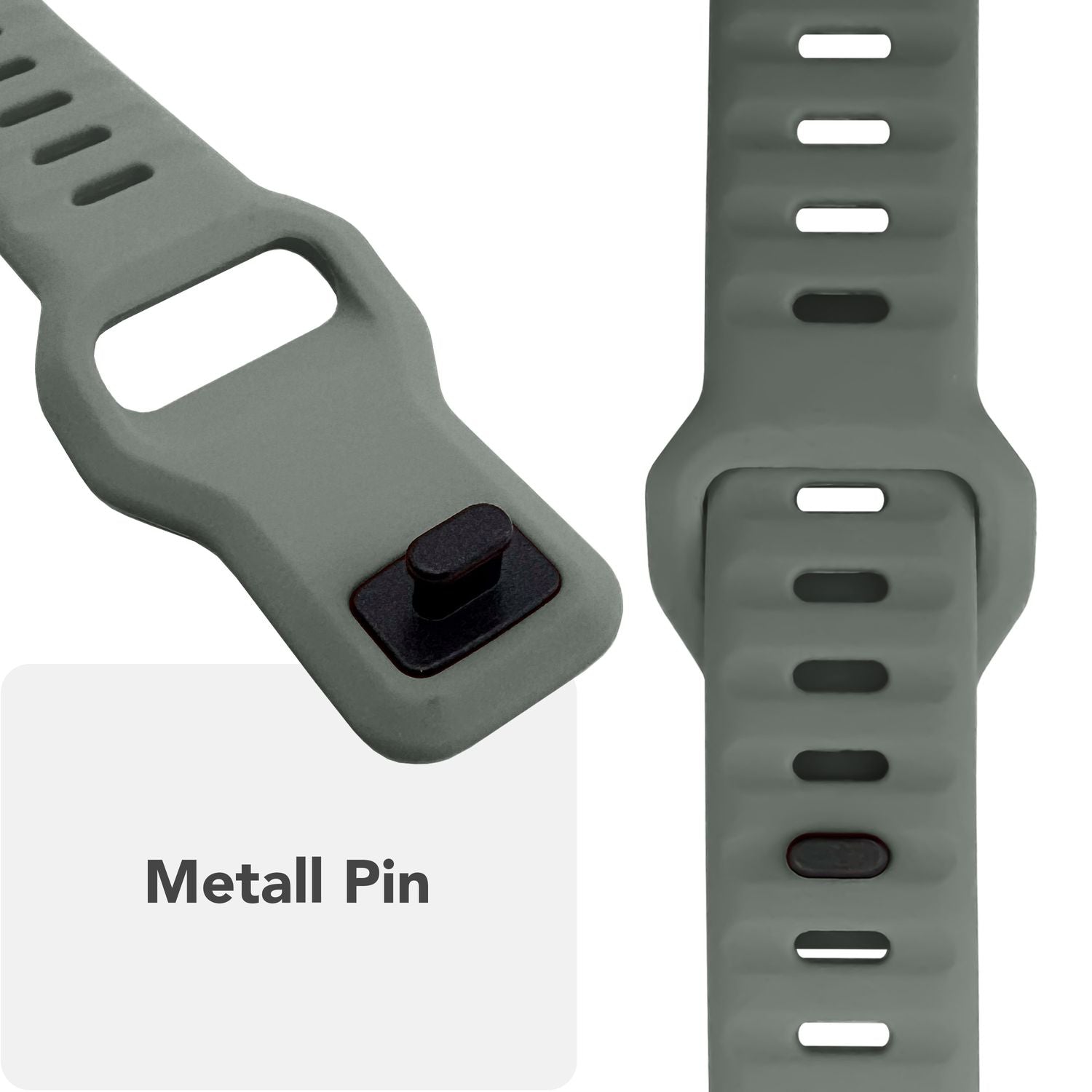 Smartwatch-Armband Silikon strukturiert blau für Apple Watch 42-49 mm