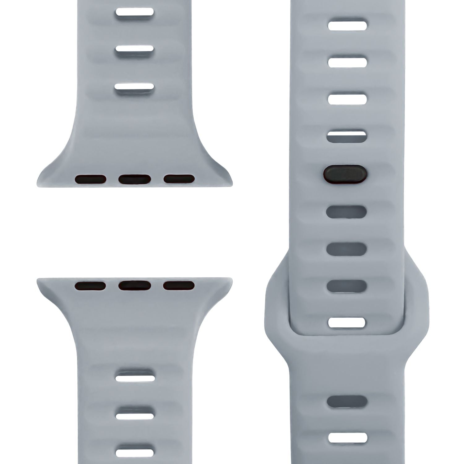 Smartwatch-Armband Silikon strukturiert blau für Apple Watch 42-49 mm
