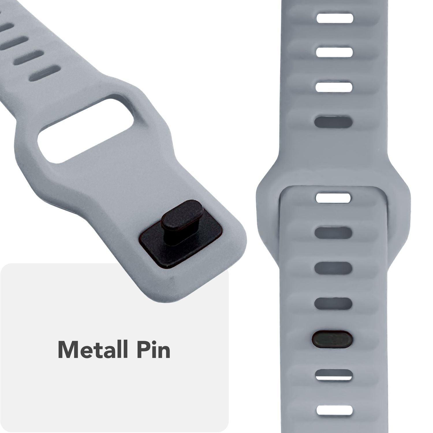 Smartwatch-Armband Silikon strukturiert blau für Apple Watch 42-49 mm