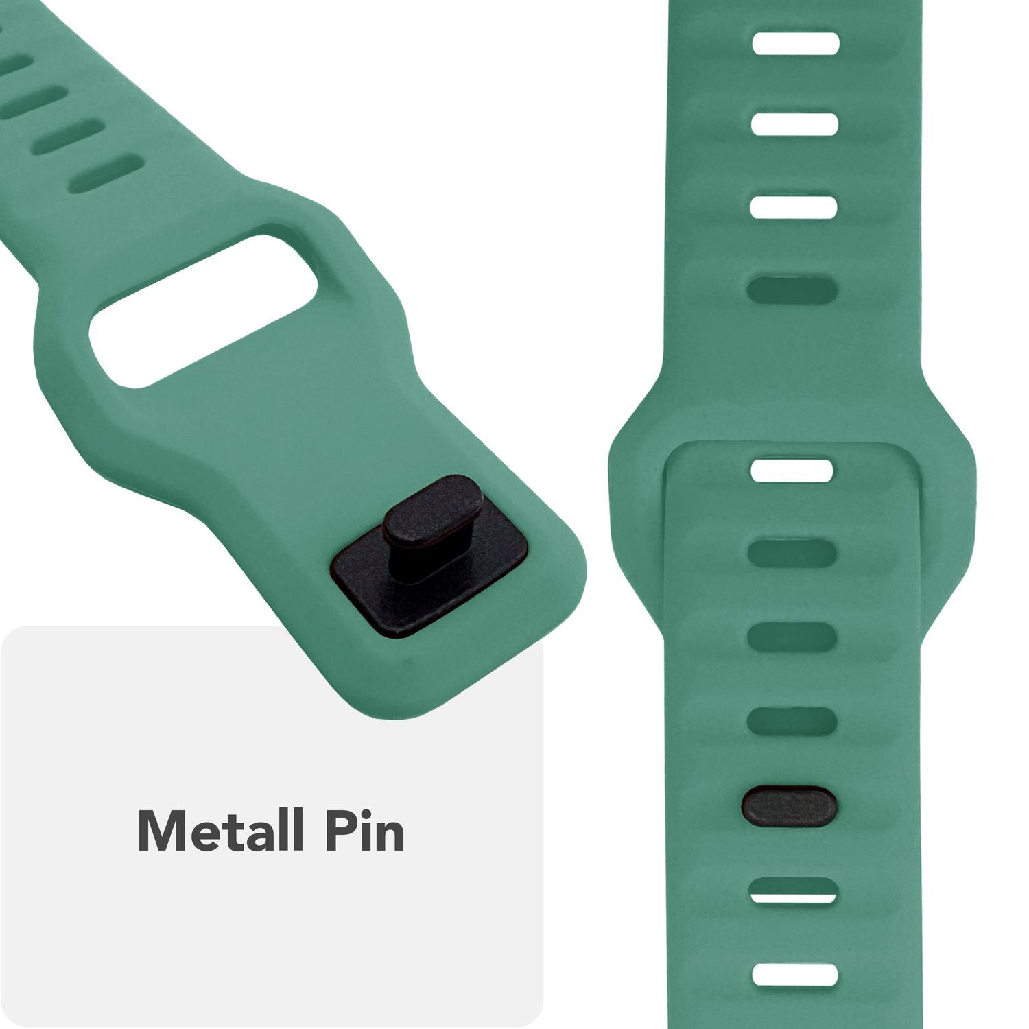 Smartwatch-Armband Silikon strukturiert blau für Apple Watch 42-49 mm