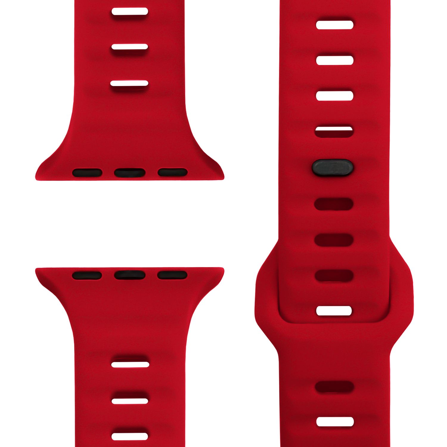 Smartwatch-Armband Silikon strukturiert blau für Apple Watch 42-49 mm