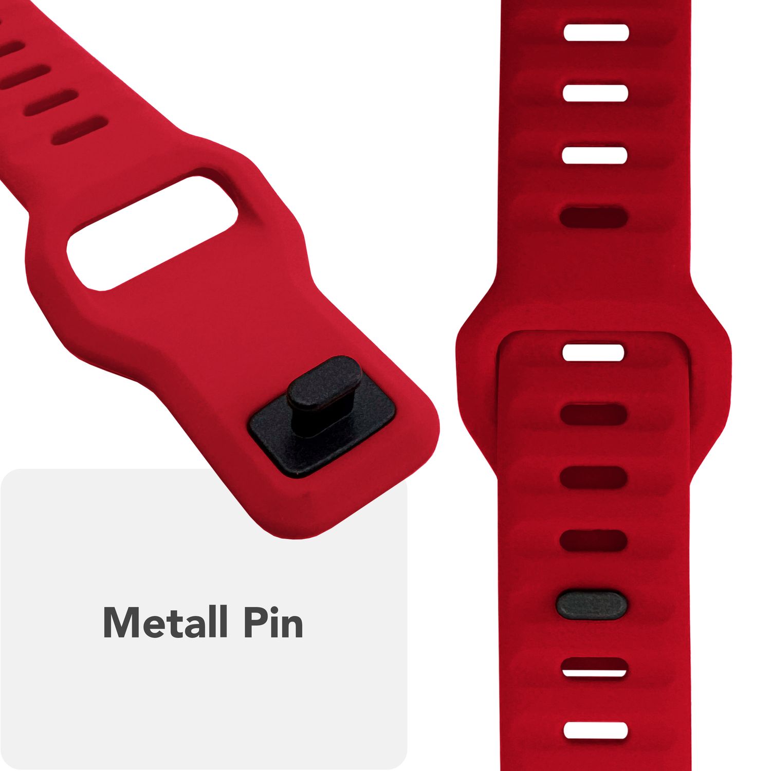 Smartwatch-Armband Silikon strukturiert blau für Apple Watch 42-49 mm