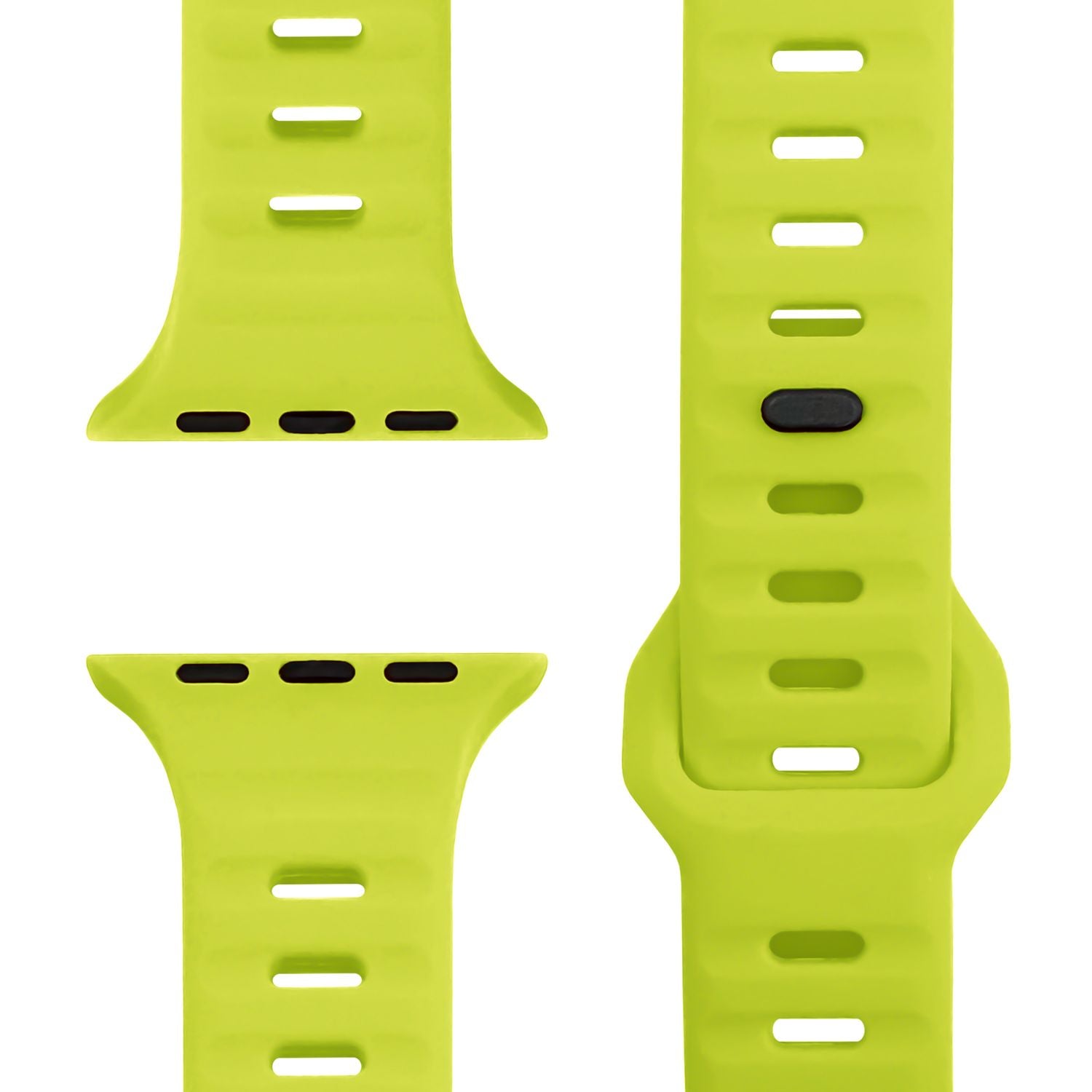 Smartwatch-Armband Silikon strukturiert blau für Apple Watch 42-49 mm