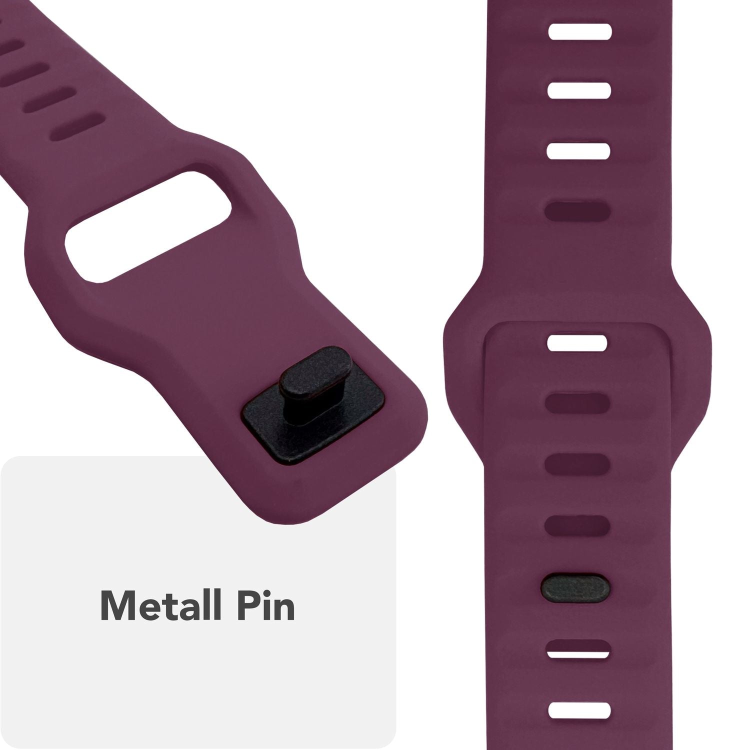 Smartwatch-Armband Silikon strukturiert blau für Apple Watch 42-49 mm