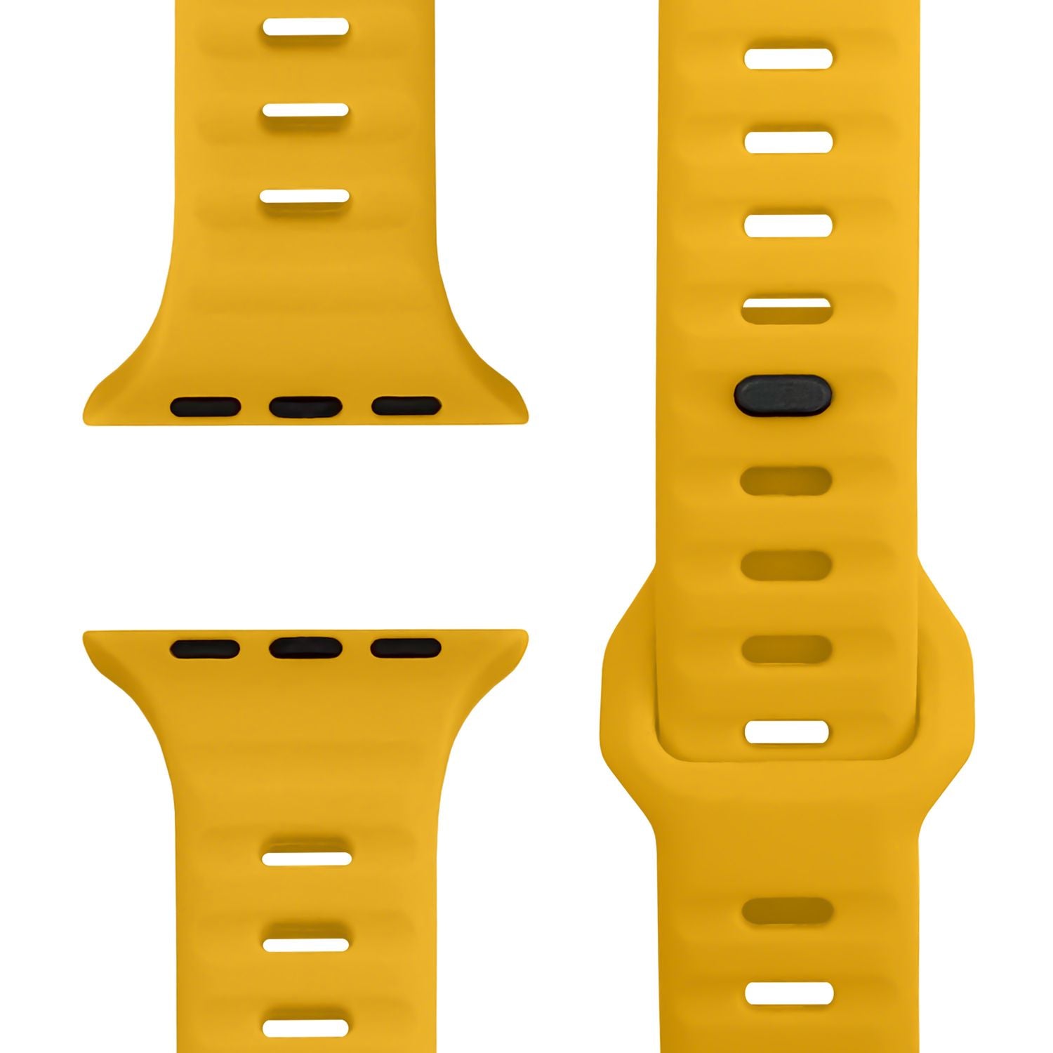 Smartwatch-Armband Silikon strukturiert blau für Apple Watch 42-49 mm
