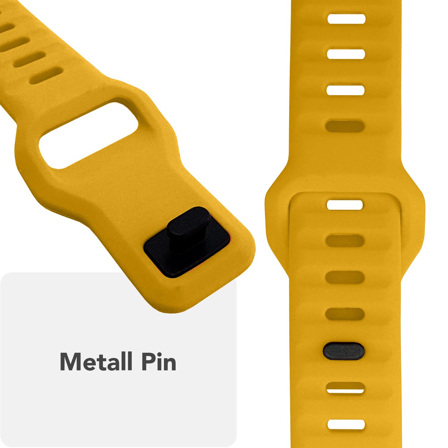 Smartwatch-Armband Silikon strukturiert blau für Apple Watch 42-49 mm