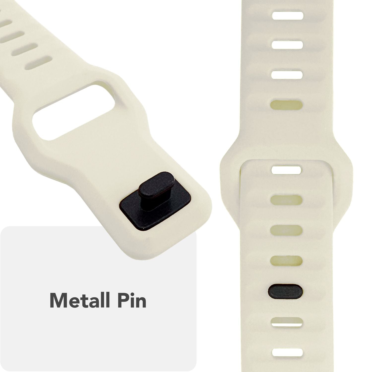 Smartwatch-Armband Silikon strukturiert blau für Apple Watch 42-49 mm