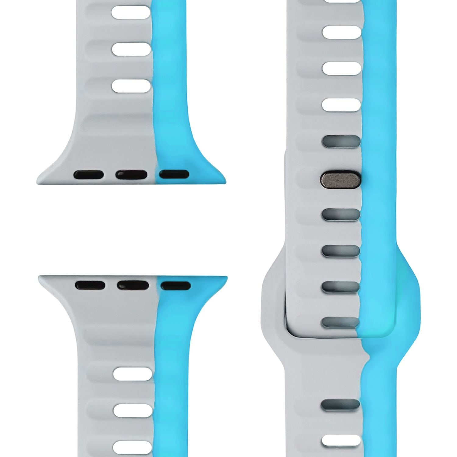 Smartwatch-Armband Silikon strukturiert blau für Apple Watch 42-49 mm