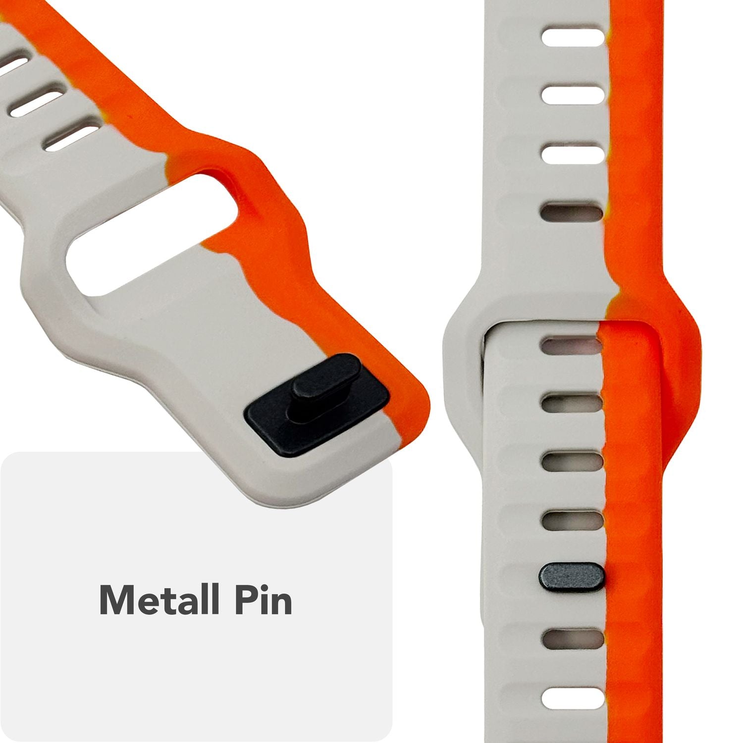 Smartwatch-Armband Silikon strukturiert blau für Apple Watch 42-49 mm