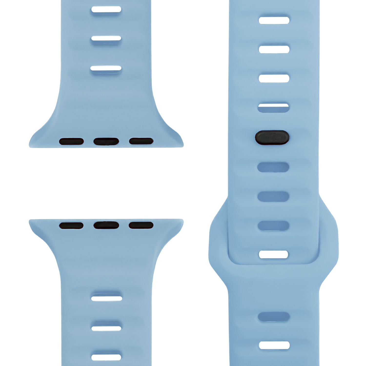 Smartwatch-Armband Silikon strukturiert blau für Apple Watch 42-49 mm