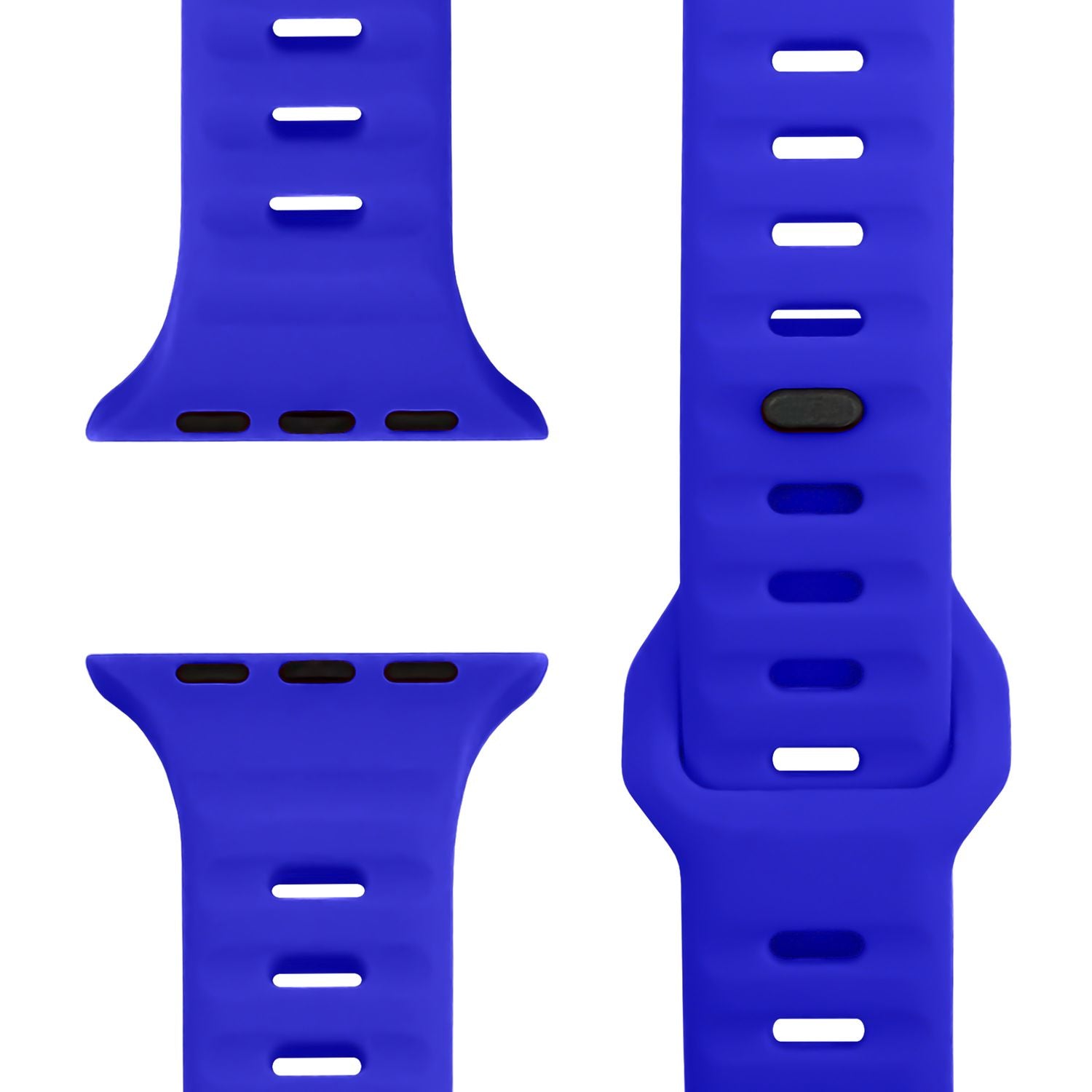 Smartwatch-Armband Silikon strukturiert blau für Apple Watch 42-49 mm