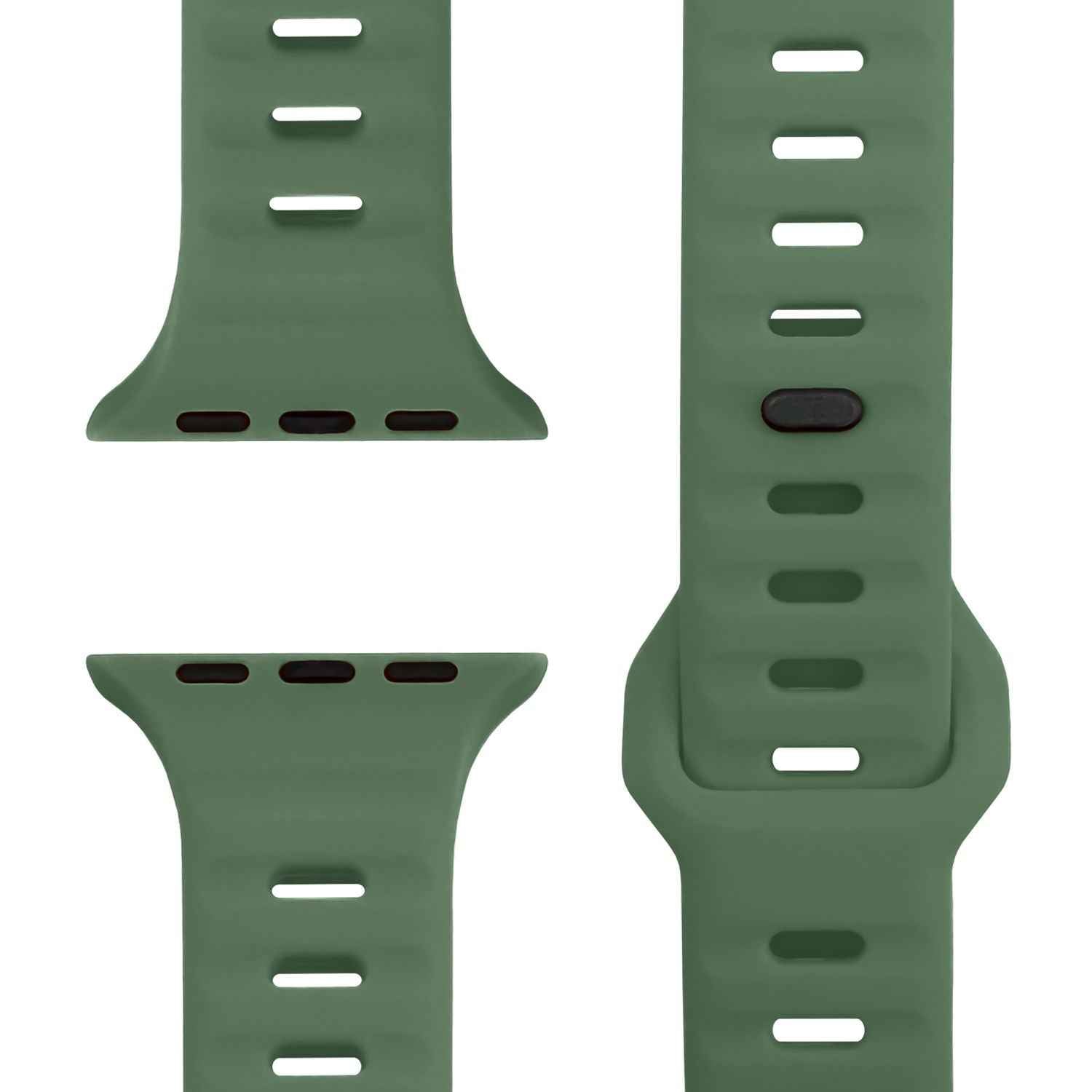 NALIA Motion Armband für Apple Watch Ultra/SE/10/9/8/7/6/5/4/3/2/1, Gehäusegröße 42/44/45/46/49mm, Soft Silikon Ersatz Sportarmband mit Steck-Pin Verschluss