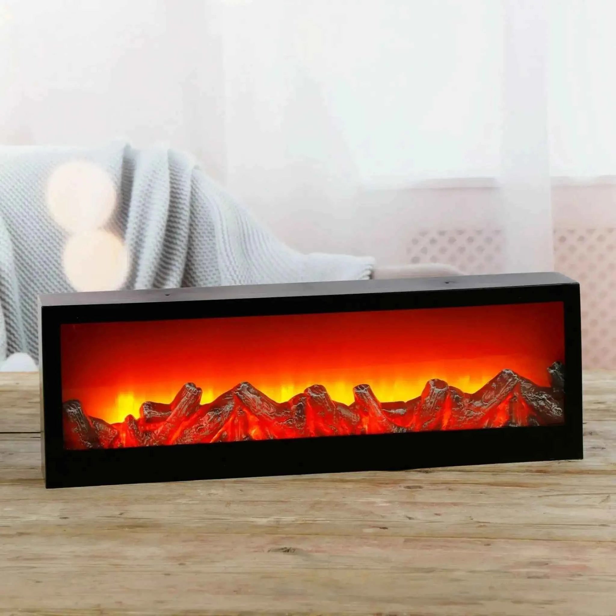 Dekokamin LED Kamin Feuer Elektrokamin 60x20 cm