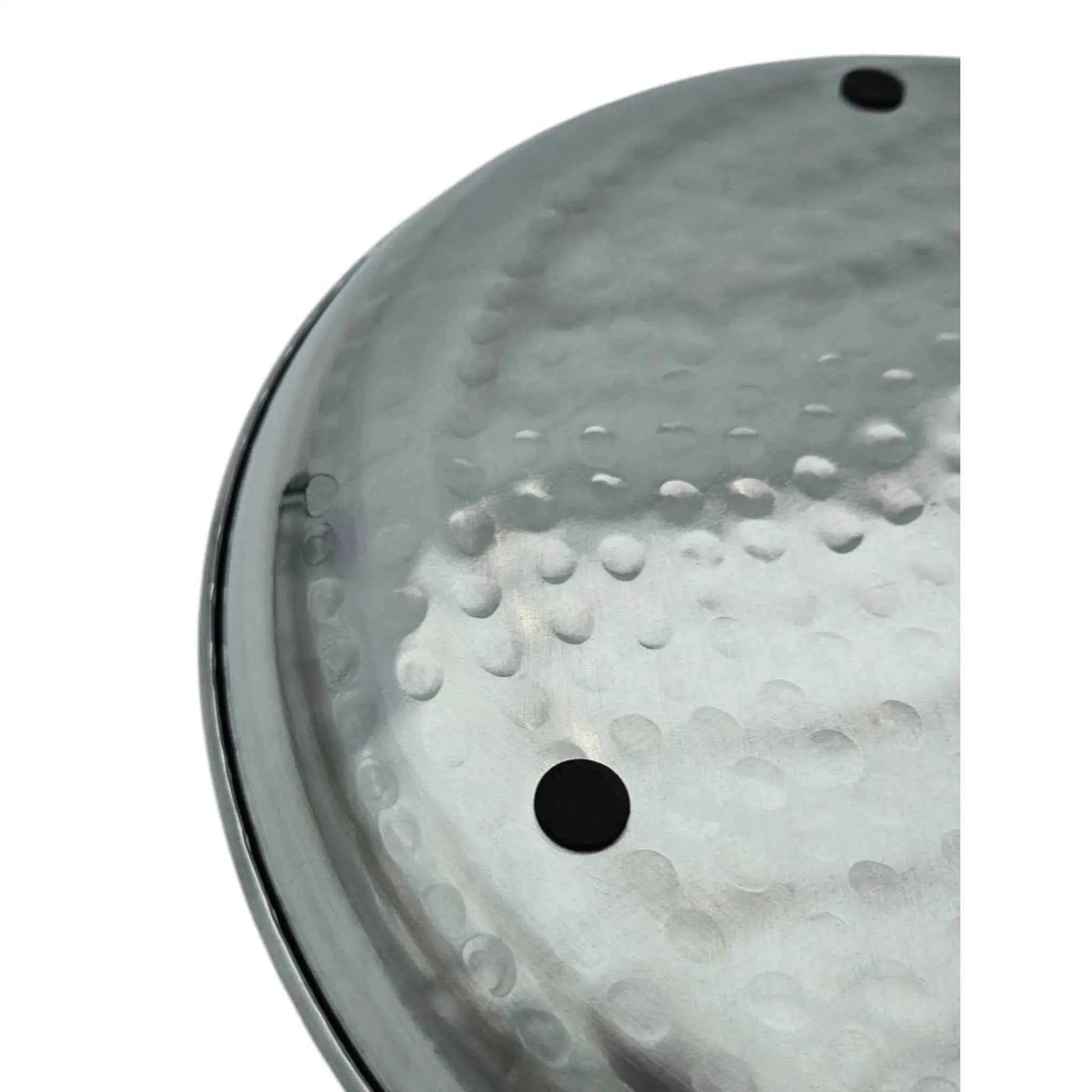 Dekoteller Dekoschale silber Metallschale Hammerschlag Unikat Kerzentablett Kerzenschale