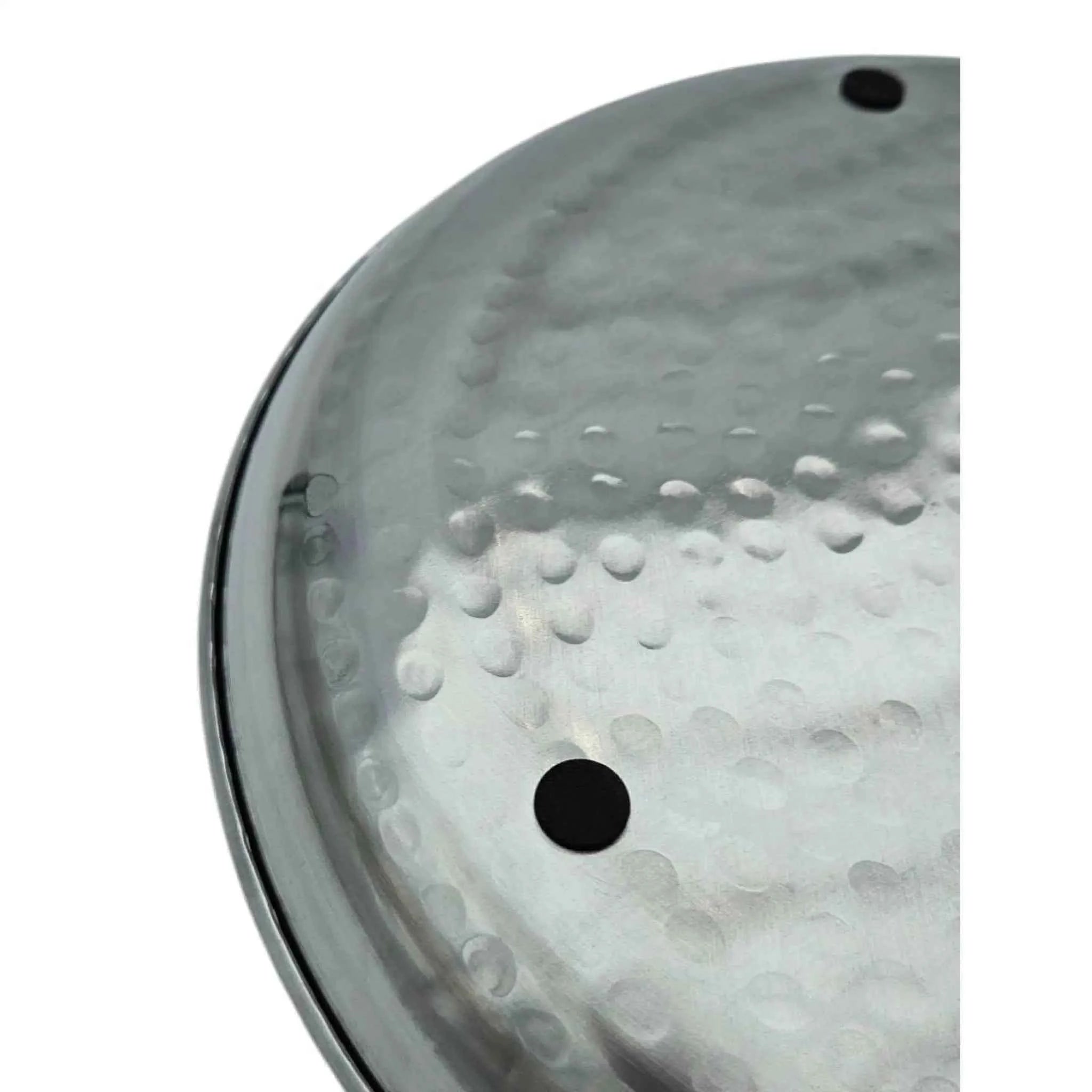 Dekoteller Dekoschale silber Metallschale Hammerschlag Unikat Kerzentablett Kerzenschale