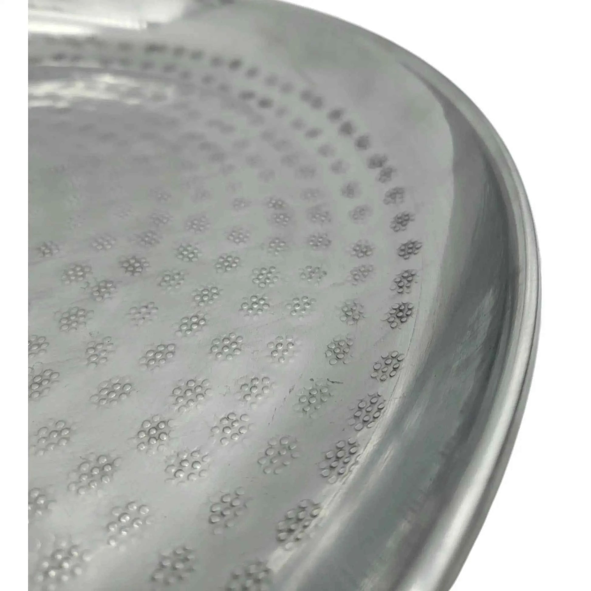 Dekoteller Dekoschale silber Metallschale Hammerschlag Unikat Kerzentablett Kerzenschale