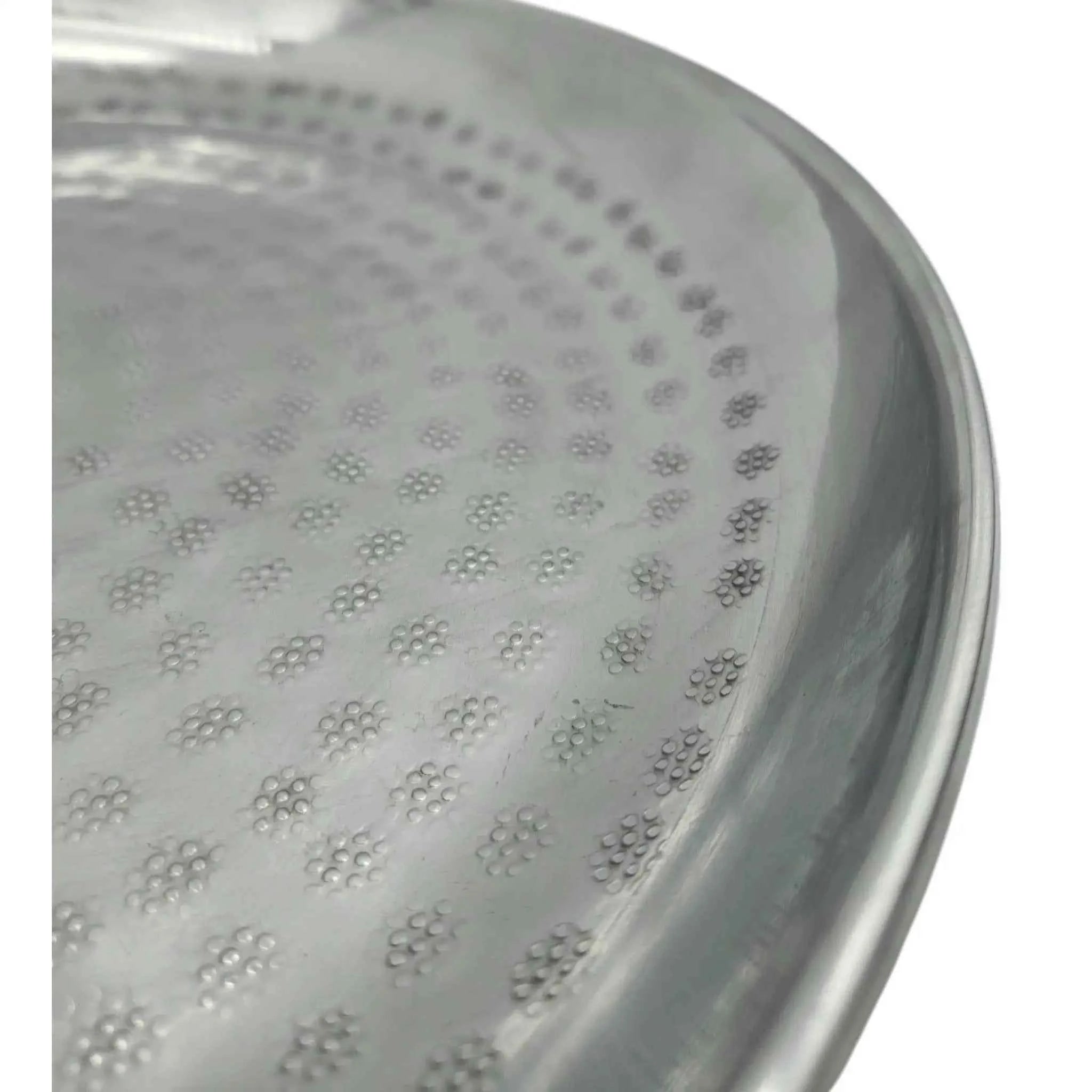 Dekoteller Dekoschale silber Metallschale Hammerschlag Unikat Kerzentablett Kerzenschale