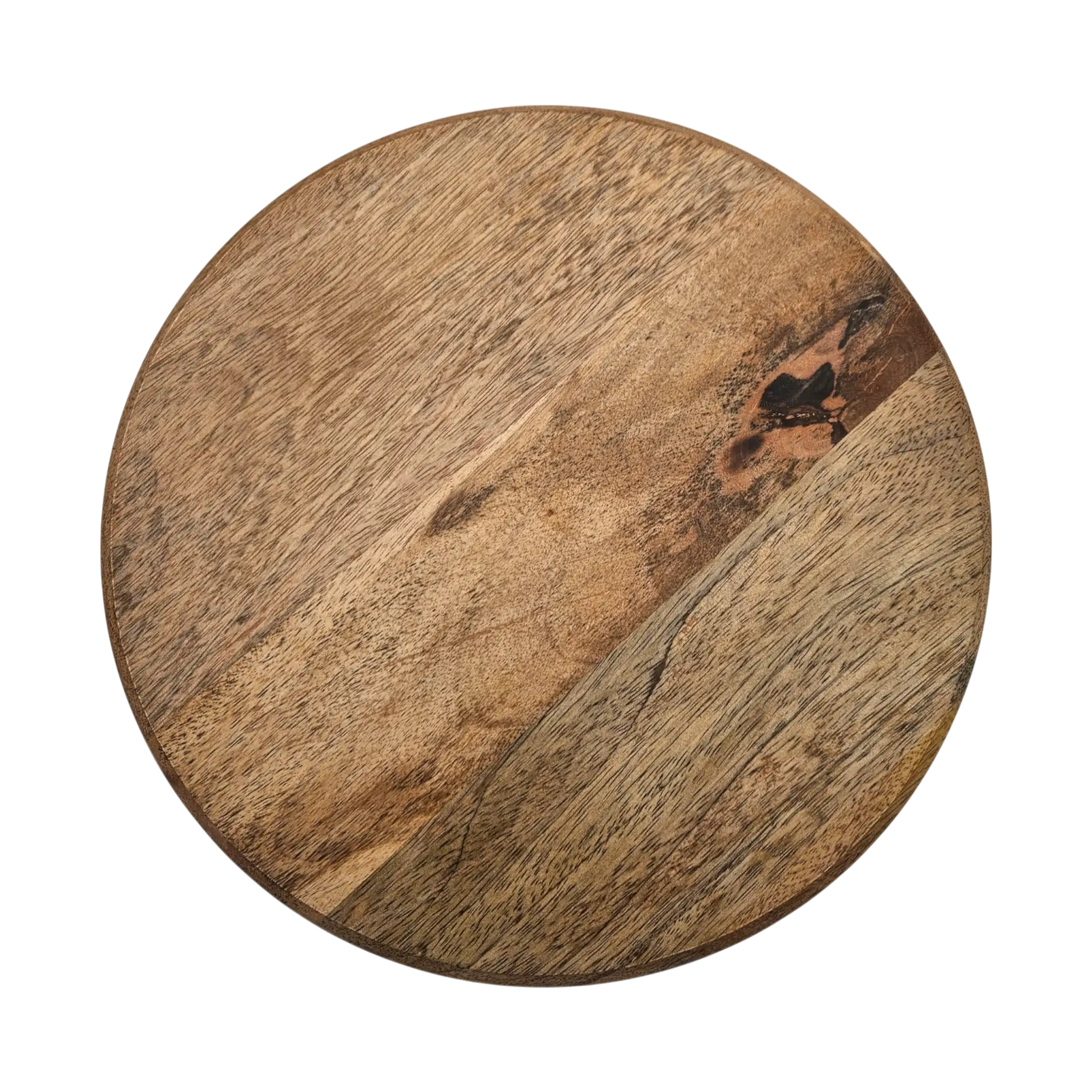 Dekoteller rund auf Füßen Mangoholz 29 cm Holztablett Dekorativ | Miamonda