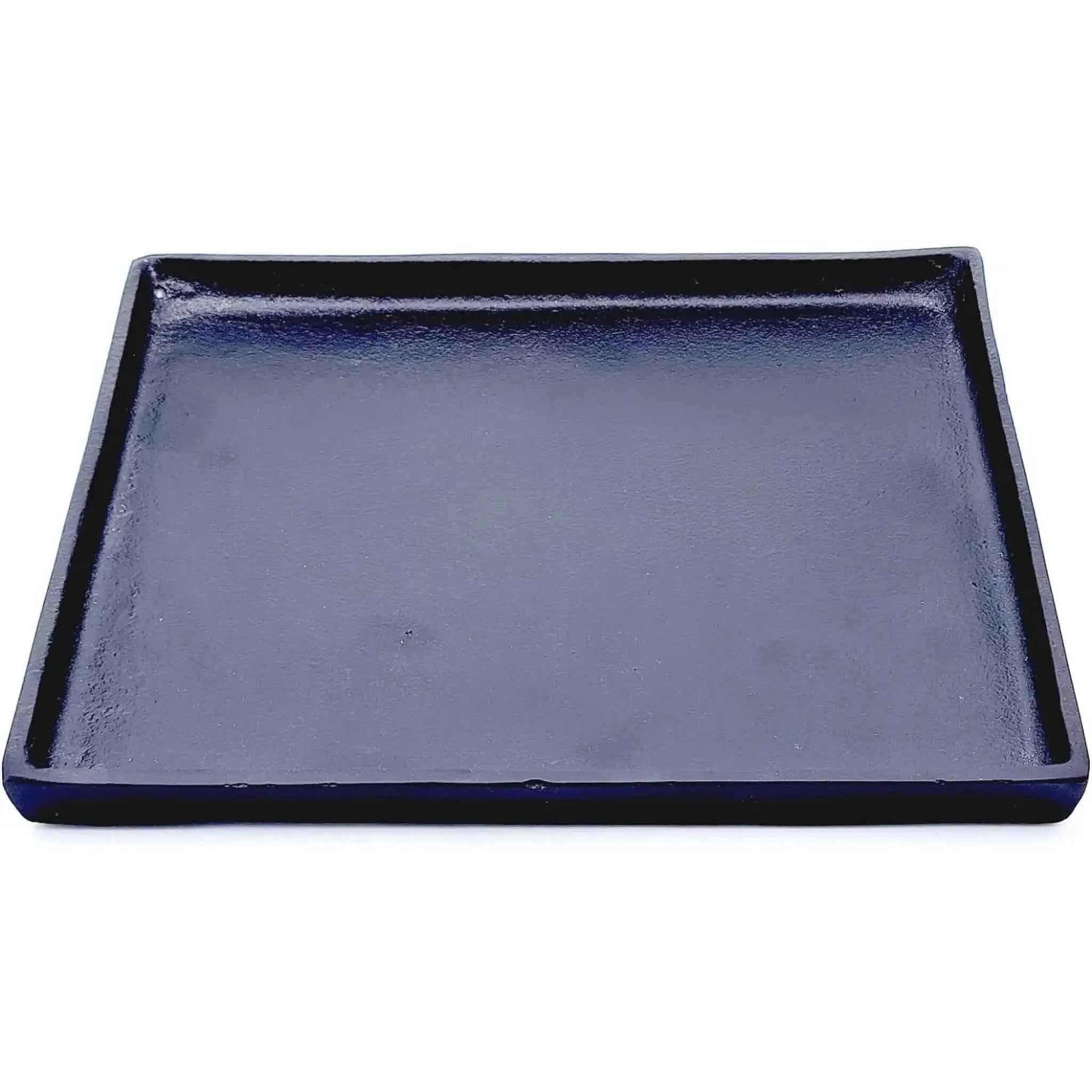 Dekoteller schwarz Dekoschale Metall Teller Schale Alu Deko 30x30 cm