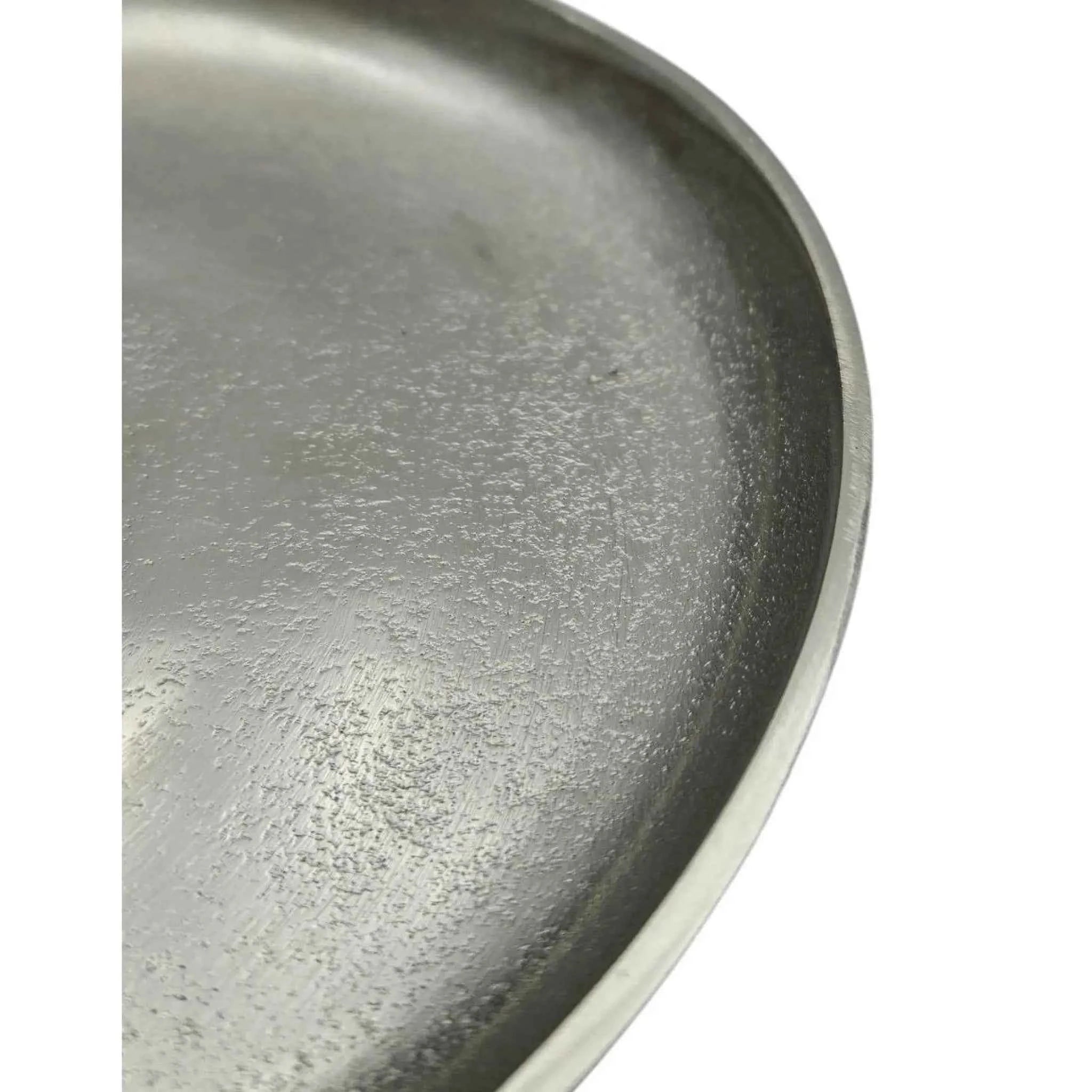 Dekoteller Silber Metall Teller Schale Dekotablett Kerzenteller Dekoschale Ø20cm