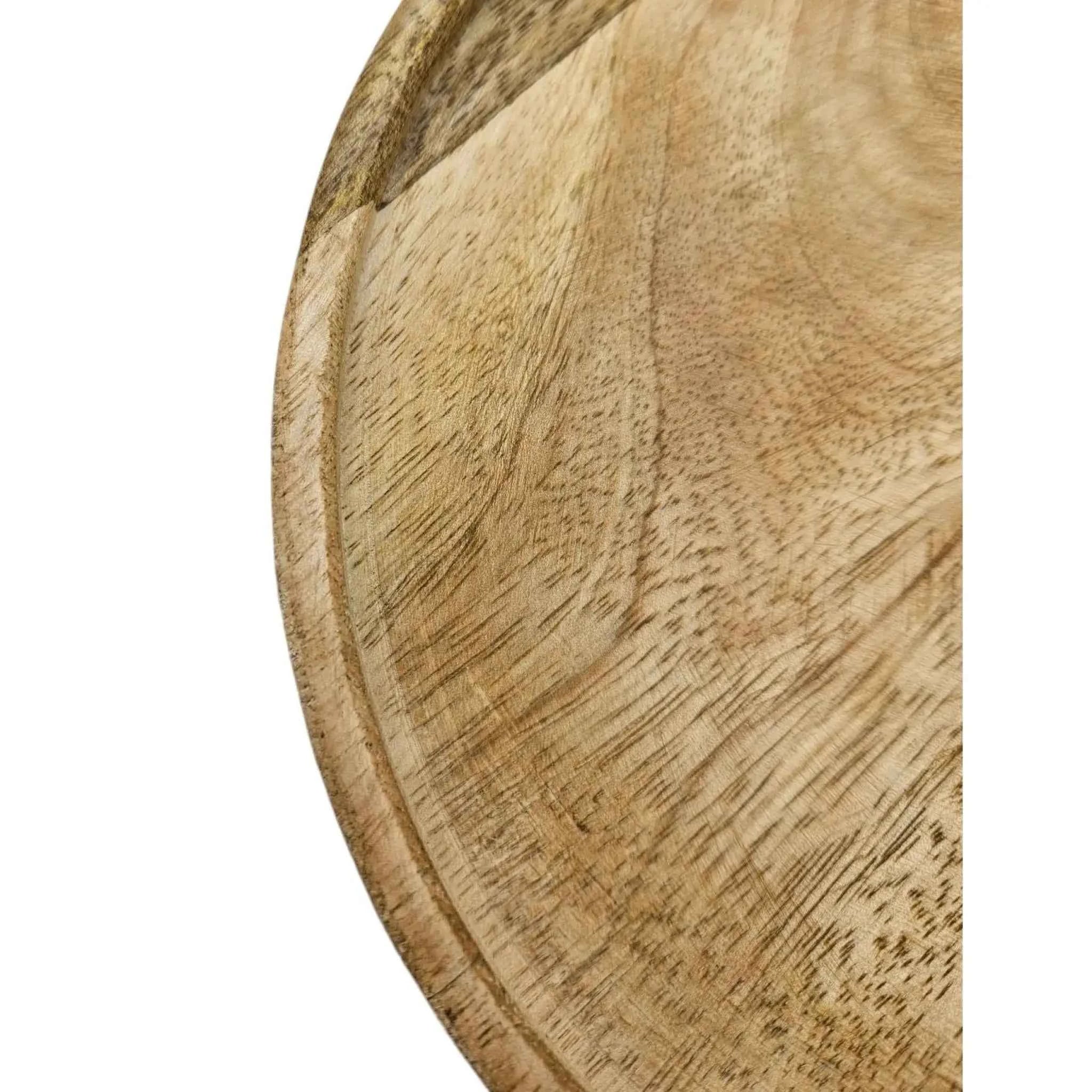 Dekoteller Teller Mango Holz Dekobrett Untersetzer Schmuckteller Tablett Ø 25 cm