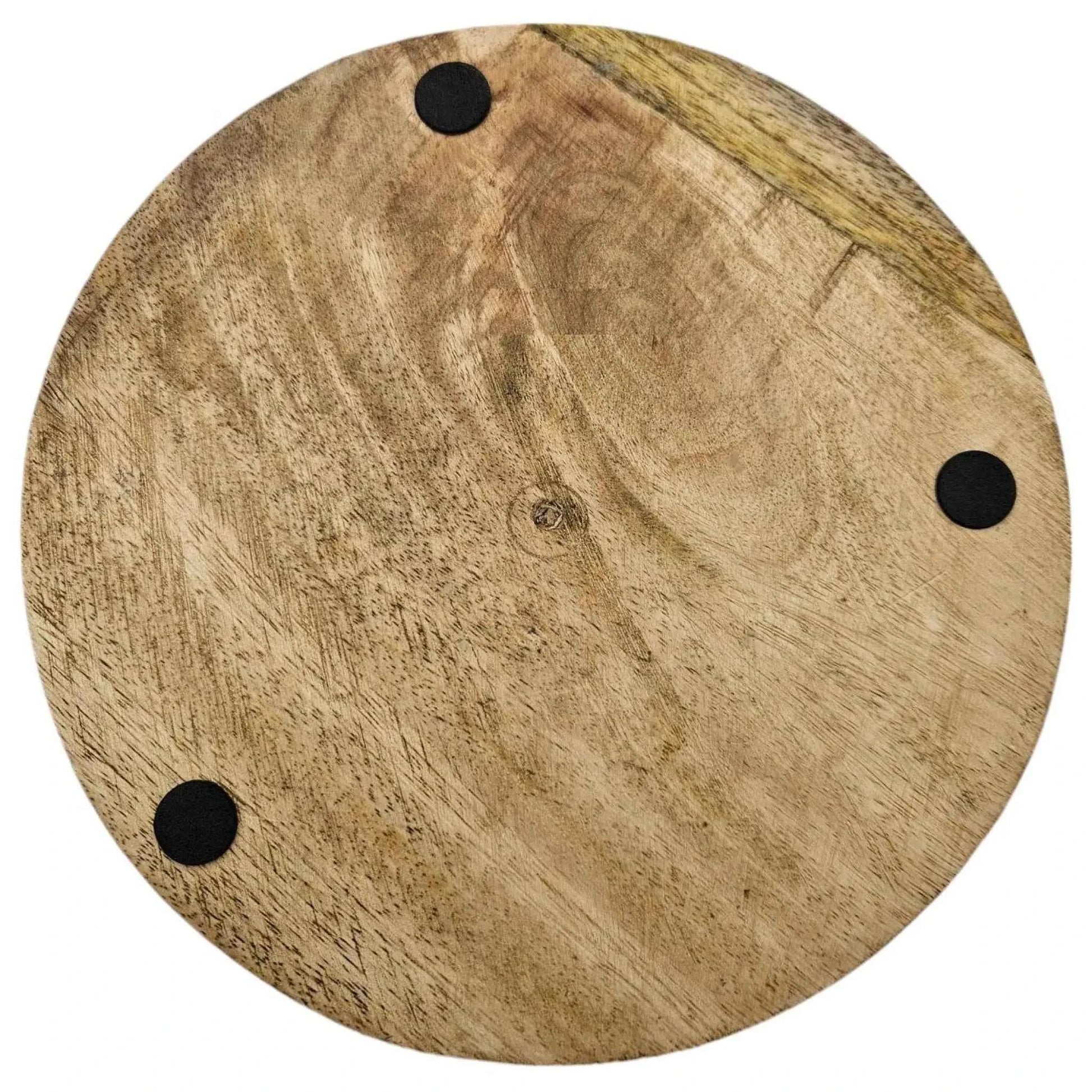 Dekoteller Teller Mango Holz Dekobrett Untersetzer Schmuckteller Tablett Ø 25 cm