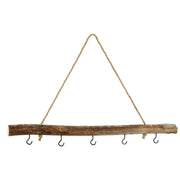 Fensterhänger Holz 5 Haken natur braun 50 cm Landhaus Dekoast | Miamonda