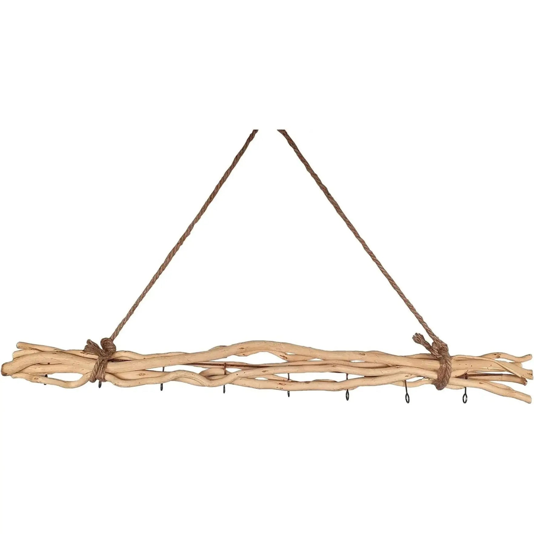 Dekozweig Holz 8 Haken Fensterdeko Hängeast Weide braun 80 cm | Miamonda